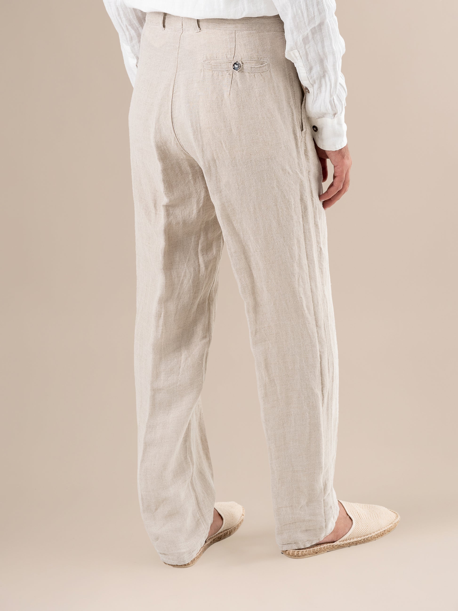 Pantaloni Peppino Lino Medio Naturale PANTALONE PEPPINO lino medio 12 Bottega Di Brunella 