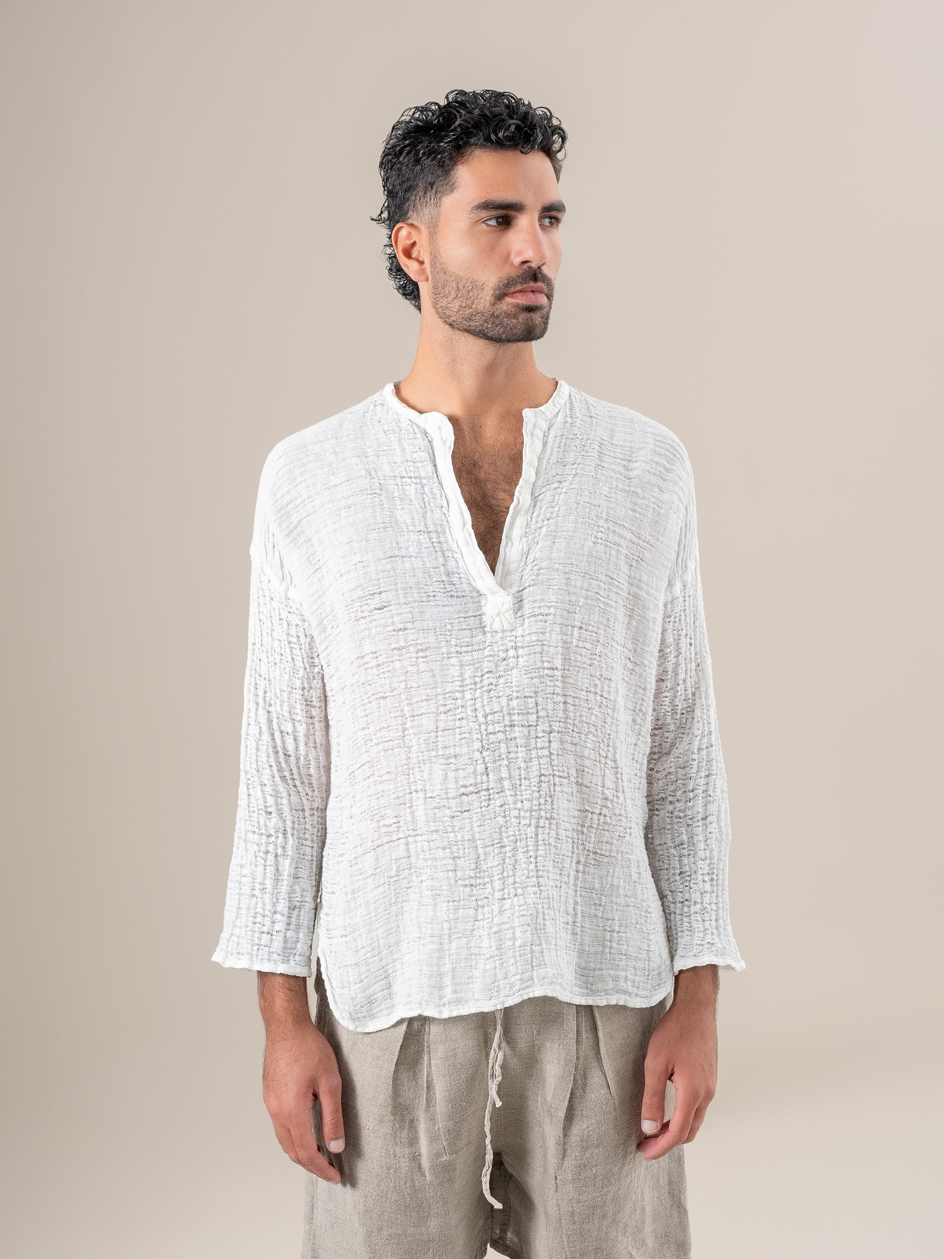 Camicia Normandy Garzata Latte CAMICIA NORMANDY garzata 33 Bottega Di Brunella 