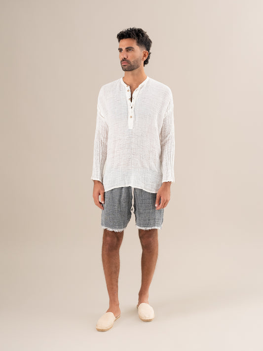 Shorts Amalfi Aida Nera Latte SHORTS AMALFI aida nera 33 Bottega Di Brunella 