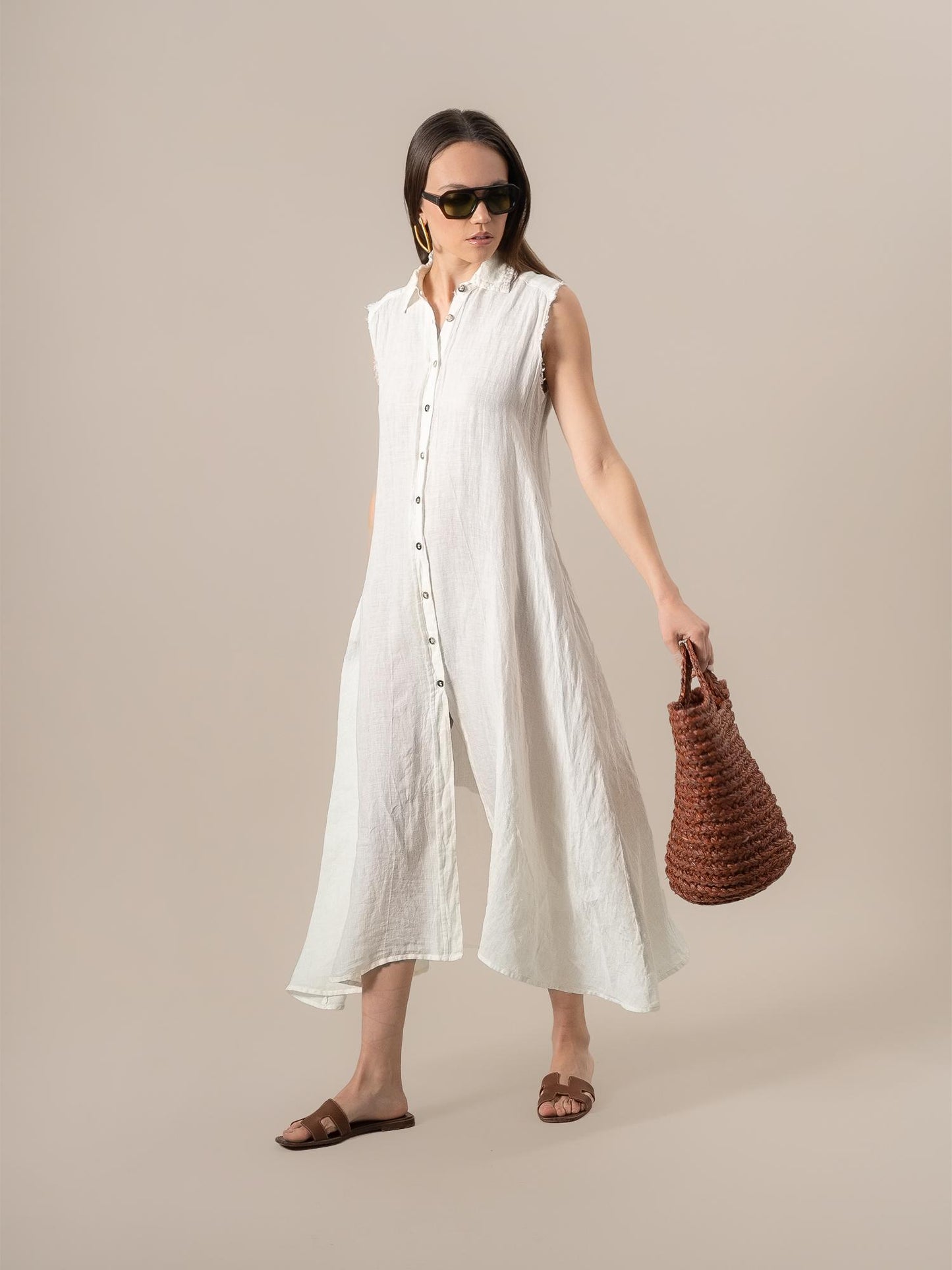 Vestito Orchidea Battista Latte VESTITO ORCHIDEA BATTISTA 33 Bottega Di Brunella 