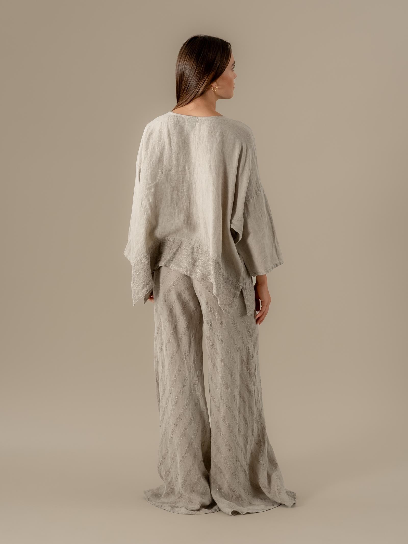 Camicia Ines Tela Luxor Naturale CAMICIA INES tela luxor 12 Bottega Di Brunella 