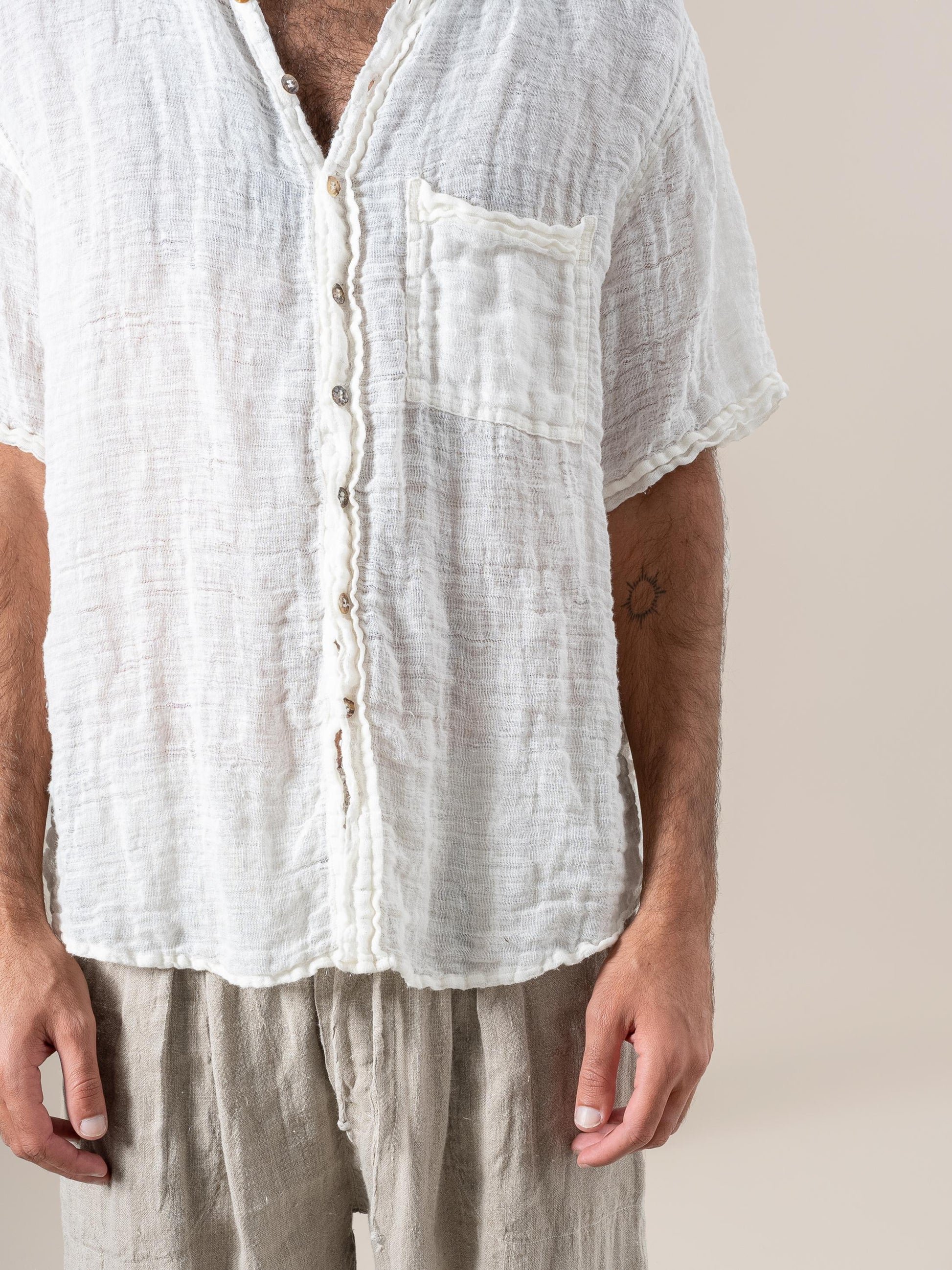 Camicia Samui Garzata Latte CAMICIA SAMUI garzata 33 Bottega Di Brunella 
