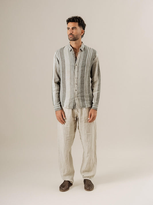 Camicia Franco Tela Moma Naturale CAMICIA FRANCO tela moma 12 Bottega Di Brunella 