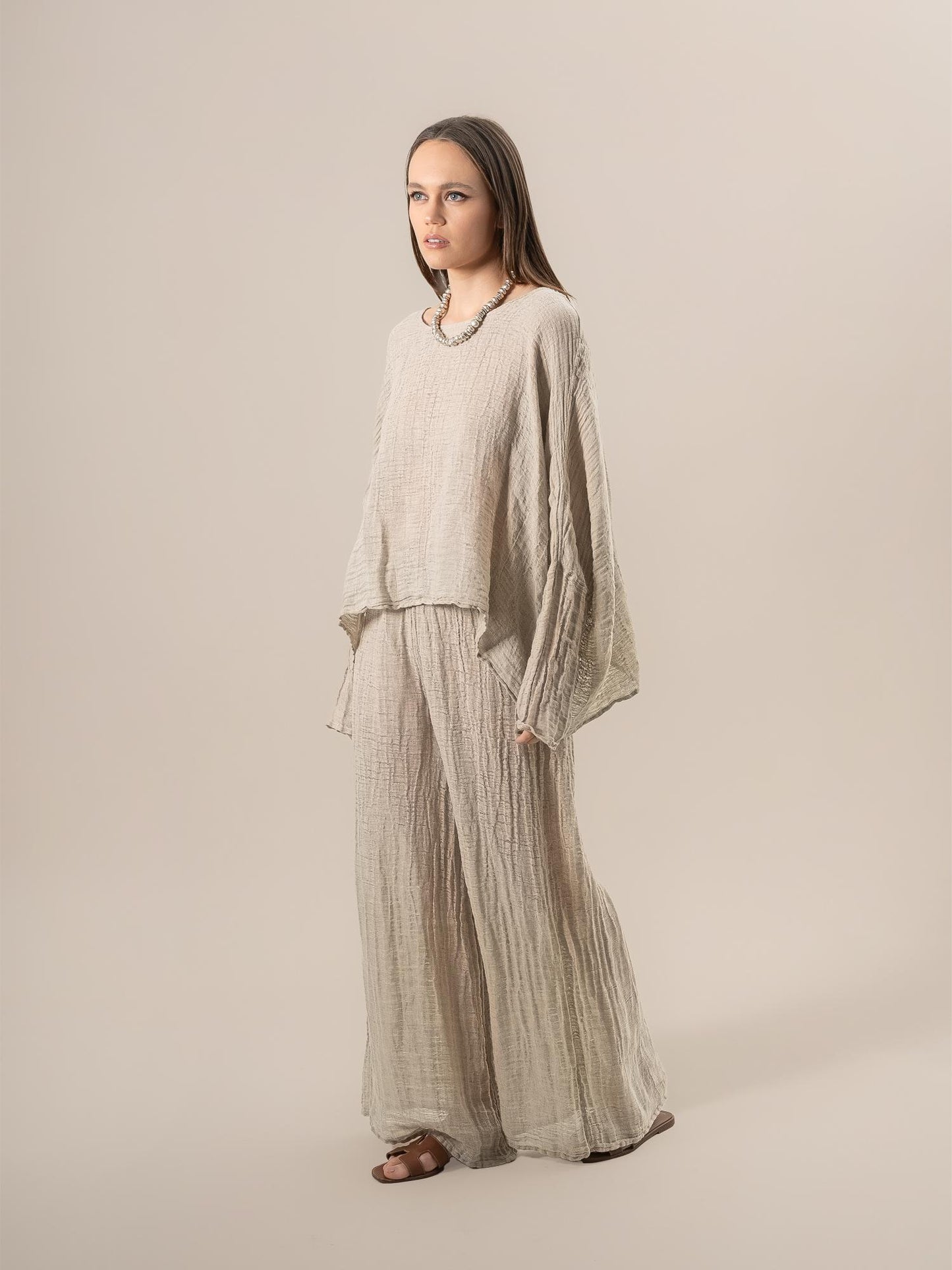 Camicia Gemma Garzata Naturale CAMICIA GEMMA garzata 12 Bottega Di Brunella 