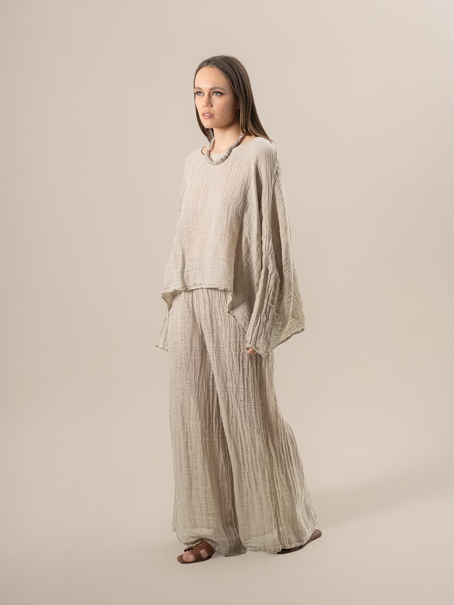 Camicia Gemma Garzata Naturale CAMICIA GEMMA garzata 12 Bottega Di Brunella 