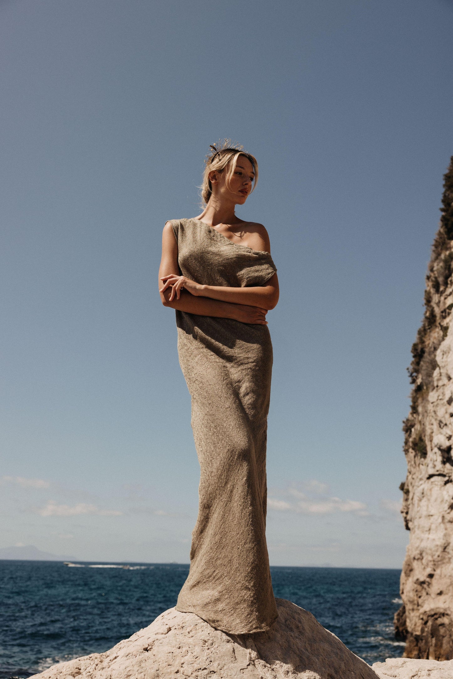 Vestito Cleopatra Tela Luxor Palma VESTITO CLEOPATRA tela luxor 291 Bottega Di Brunella 