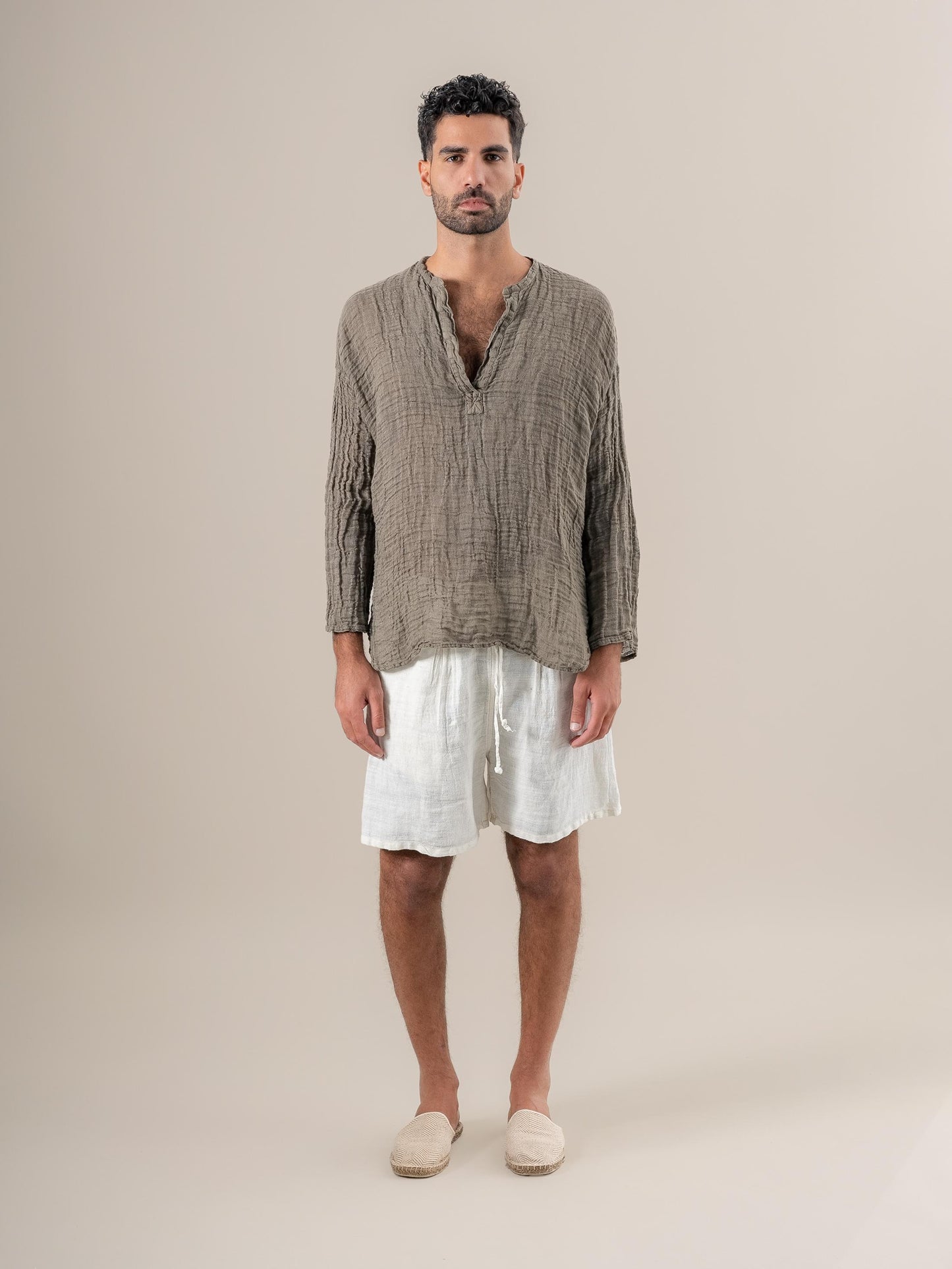 Bermuda Domenico Tela Country Latte BERMUDA DOMENICO tela country 33 Bottega Di Brunella 