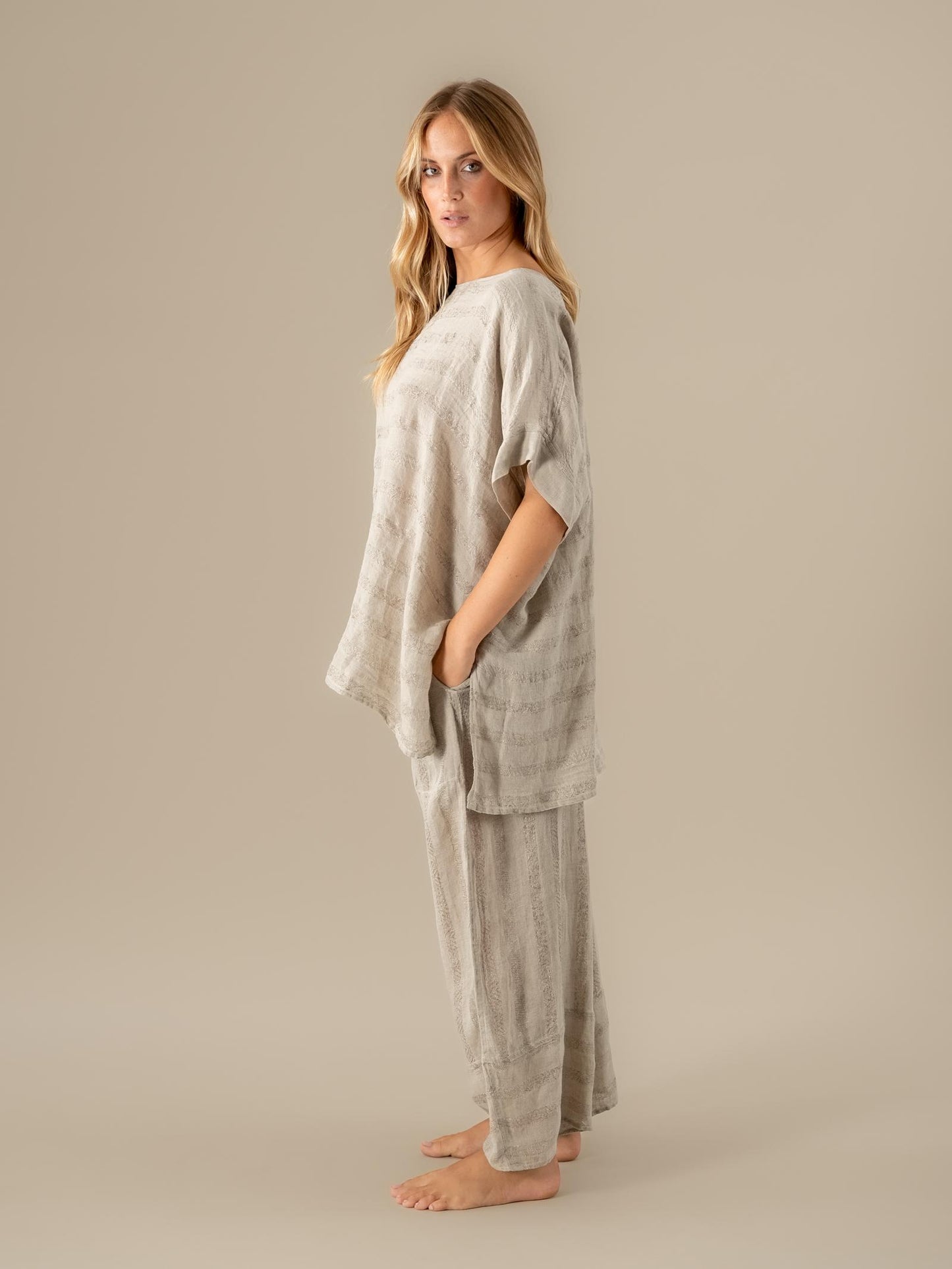 Camicia Pneuma Riga Luxor Naturale CAMICIA PNEUMA riga luxor 12 Bottega Di Brunella 
