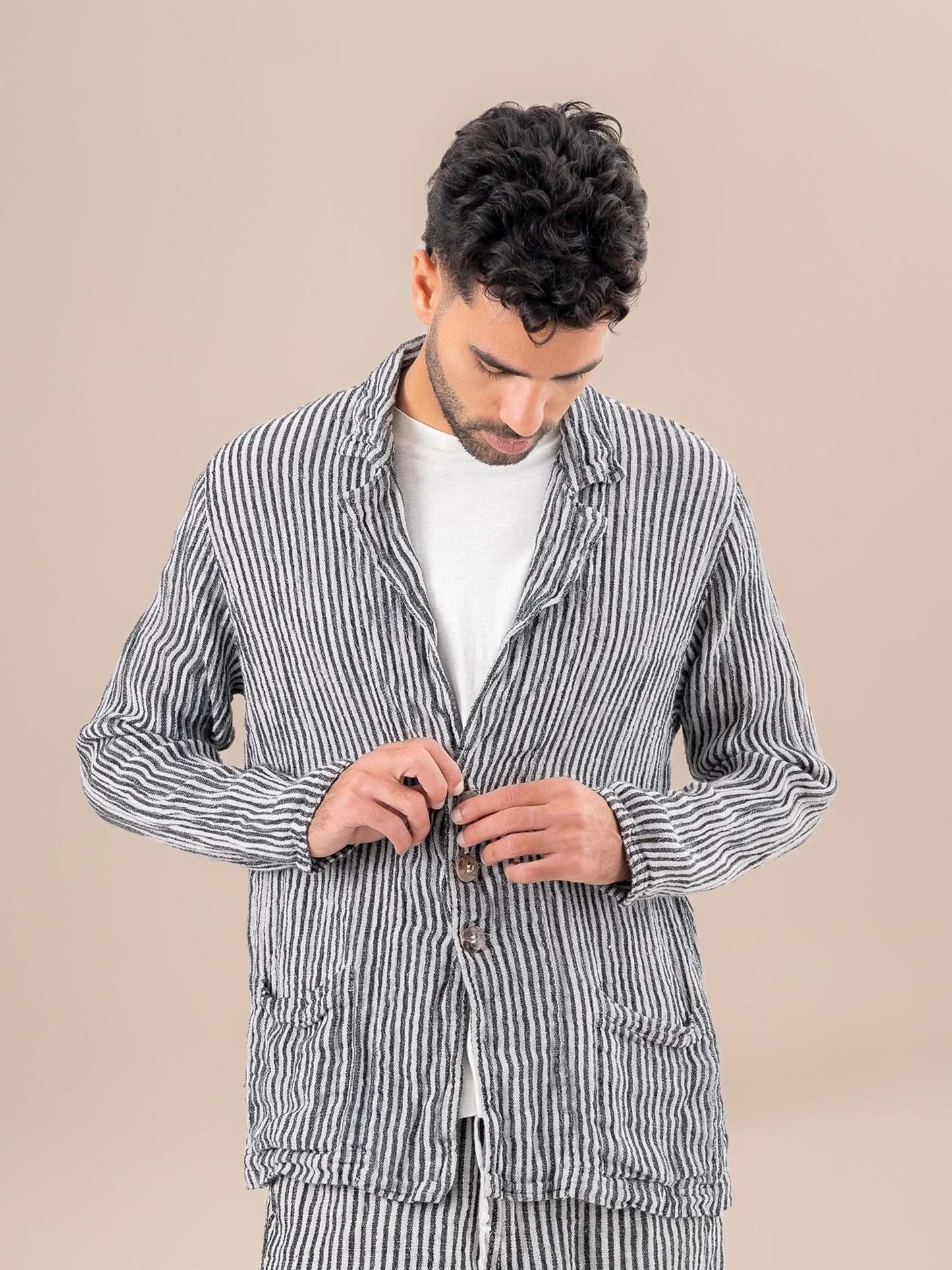 Giacca Blazer Riga Valentina Latte GIACCA BLAZER riga valentina 33 Bottega Di Brunella 