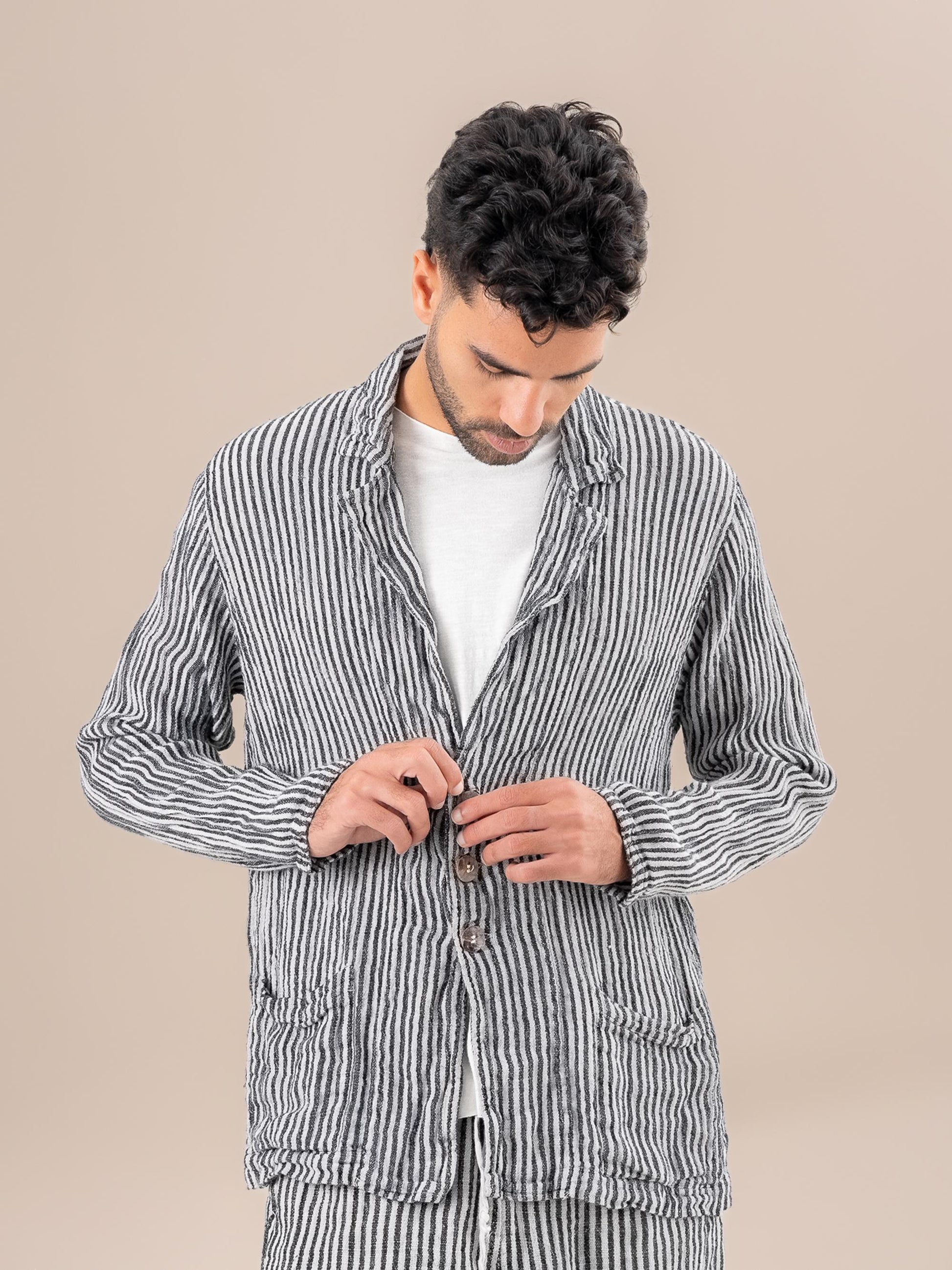 Giacca Blazer Riga Valentina Latte GIACCA BLAZER riga valentina 33 Bottega Di Brunella 