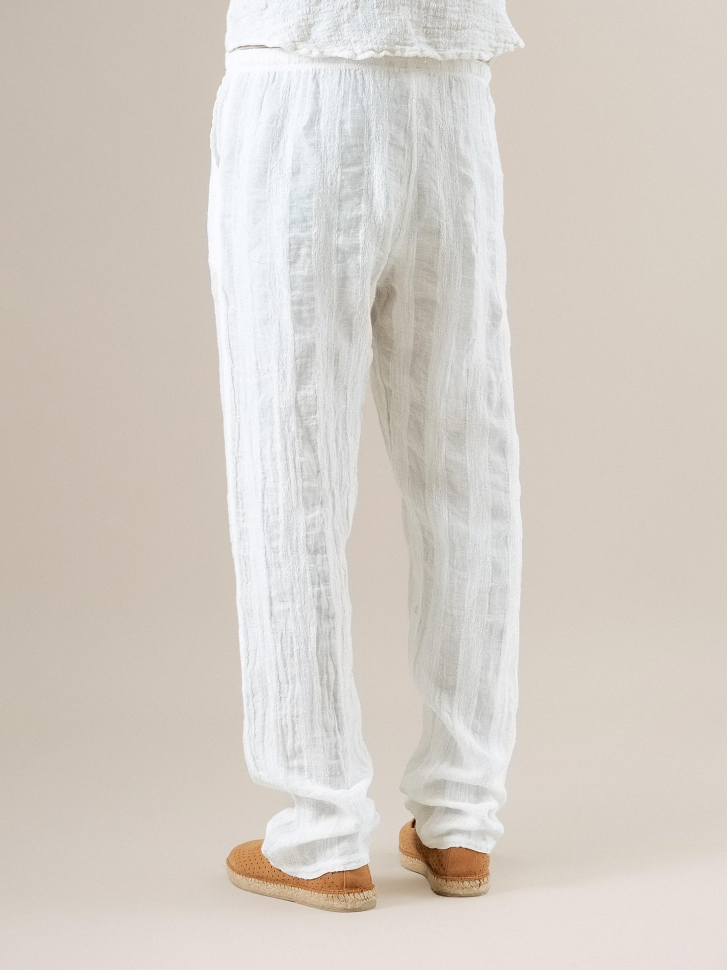 Pantaloni Amalfi Riga Jeep Latte PANTALONE AMALFI riga jeep 33 Bottega Di Brunella 