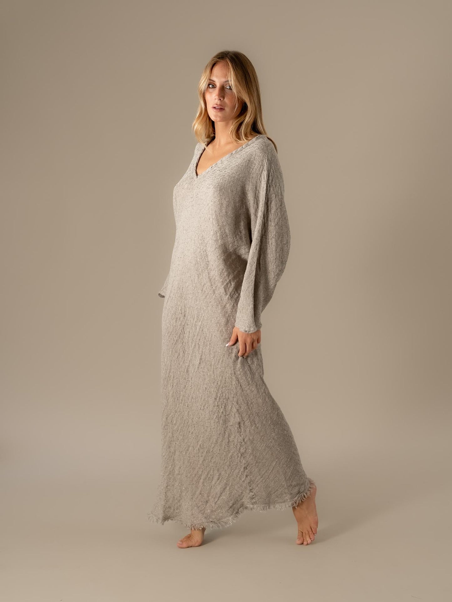 Vestito Damla Tela Luxor Naturale VESTITO DAMLA tela luxor 12 Bottega Di Brunella 