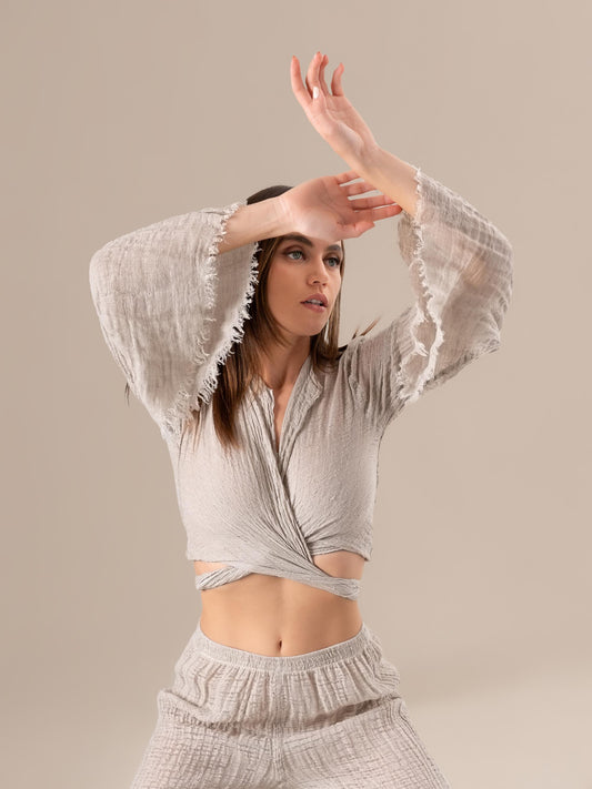 Bolero Mango Garzata Naturale BOLERO MANGO garzata 12 Bottega Di Brunella 