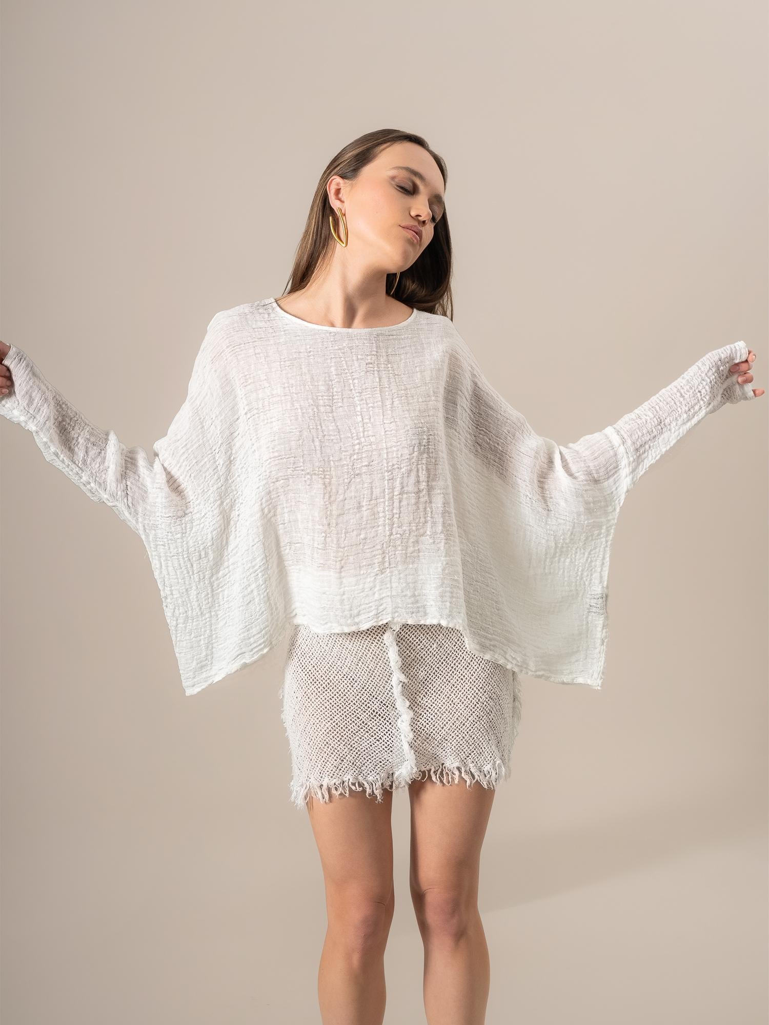 Camicia Gemma Garzata Latte CAMICIA GEMMA garzata 33 Bottega Di Brunella 