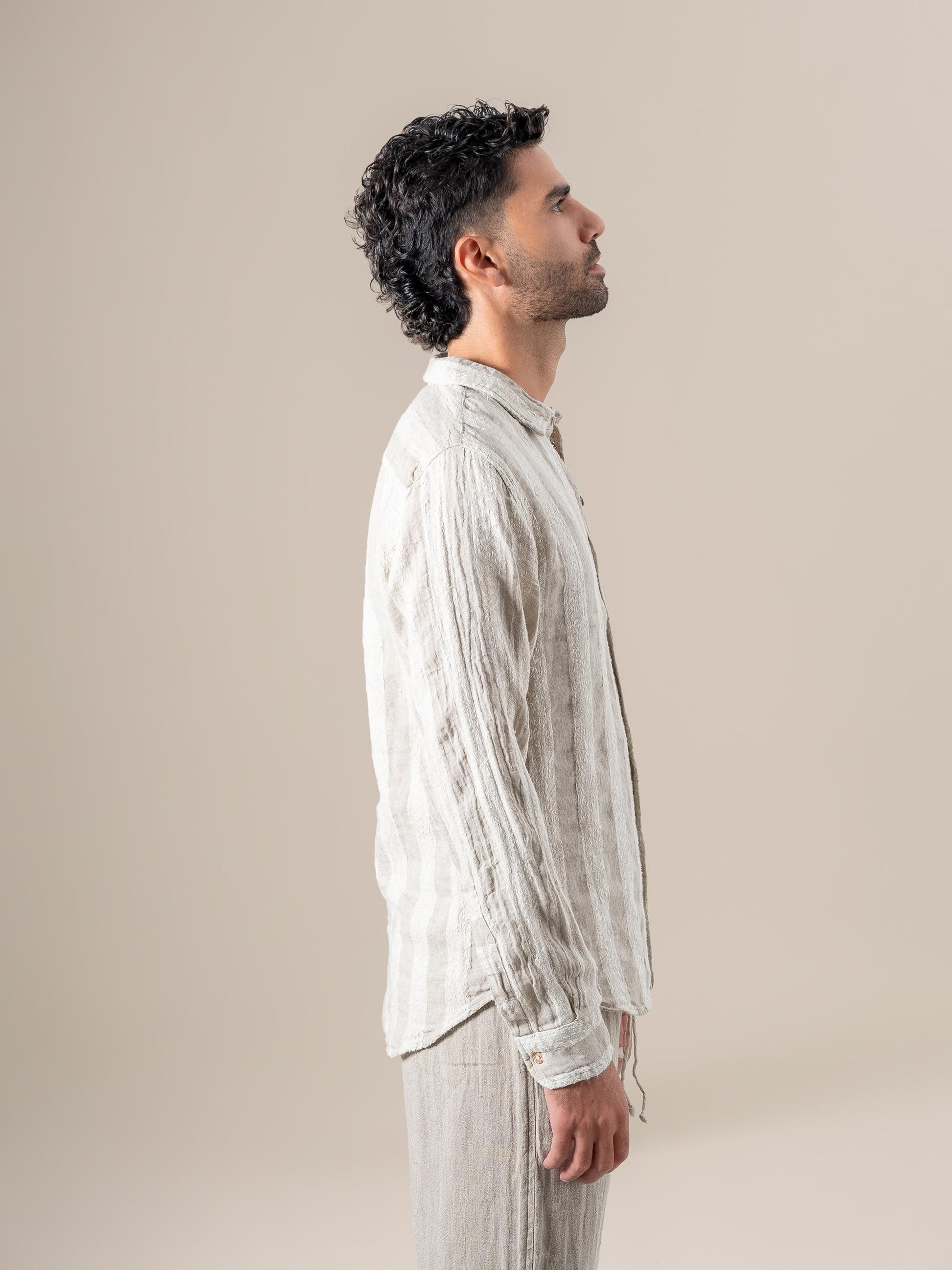 Camicia Franco Riga Jeep Naturale CAMICIA FRANCO  riga jeep 12 Bottega Di Brunella 