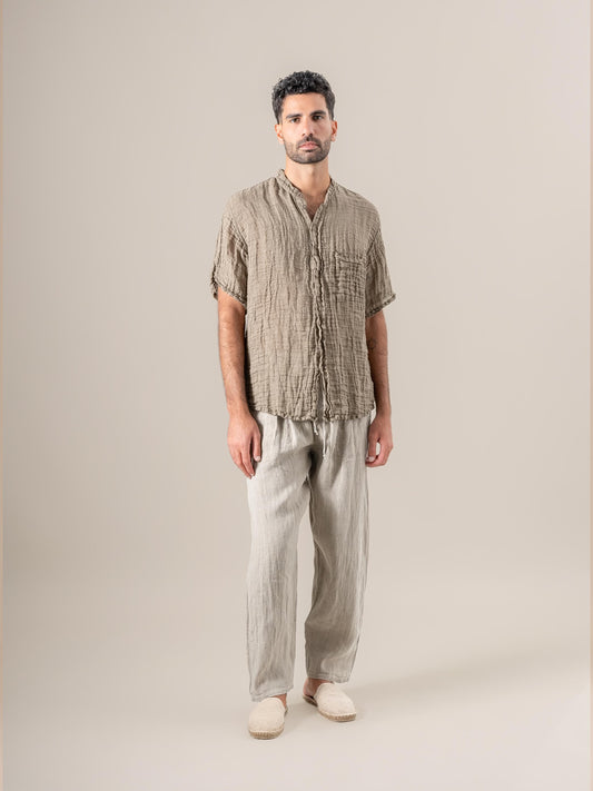 Camicia Samui Garzata Fossile CAMICIA SAMUI garzata 284 Bottega Di Brunella 