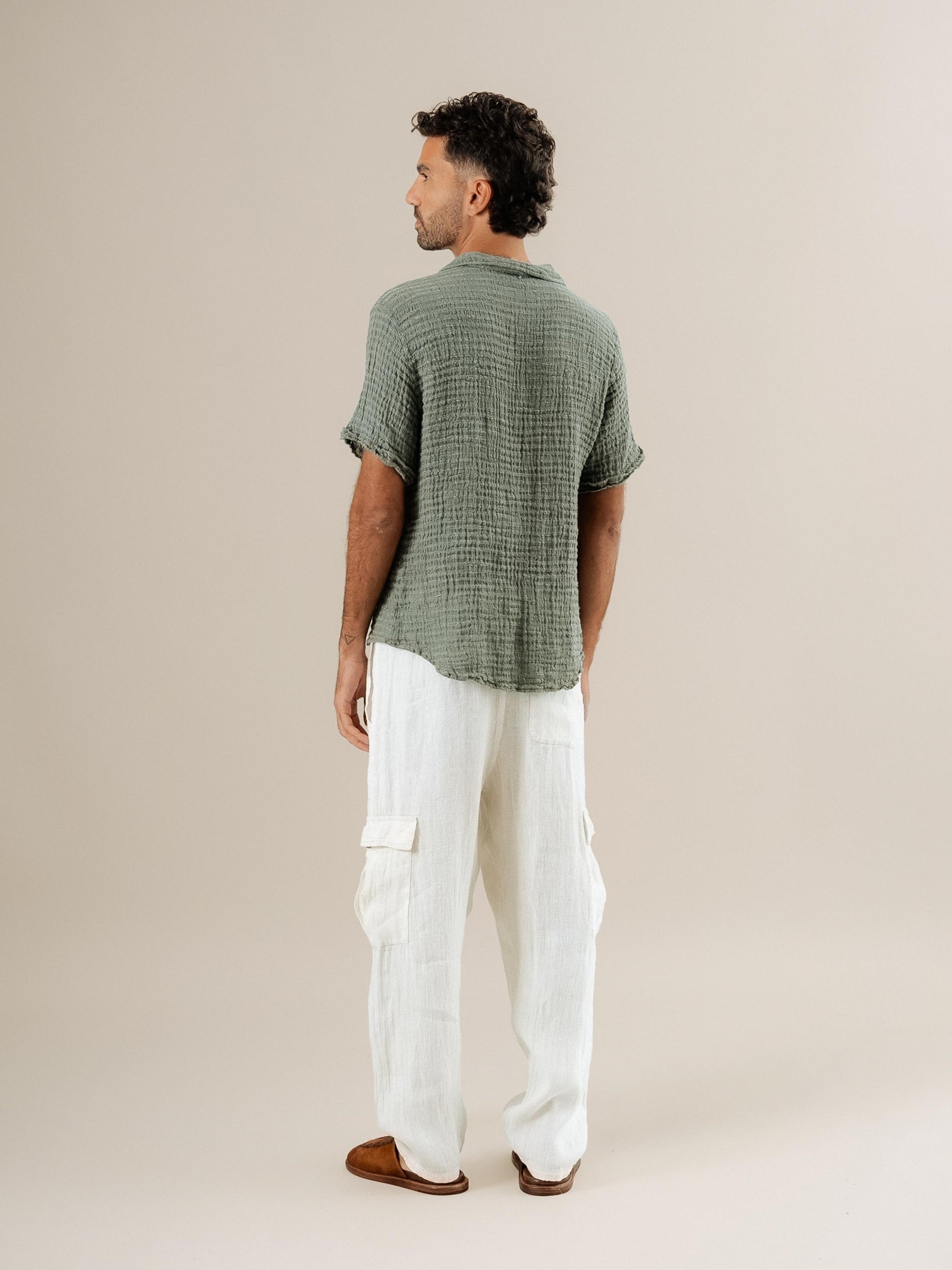 Camicia Colombia Garza Uffizi Eucalipto CAMICIA COLOMBIA garza uffizi 264 Bottega Di Brunella 