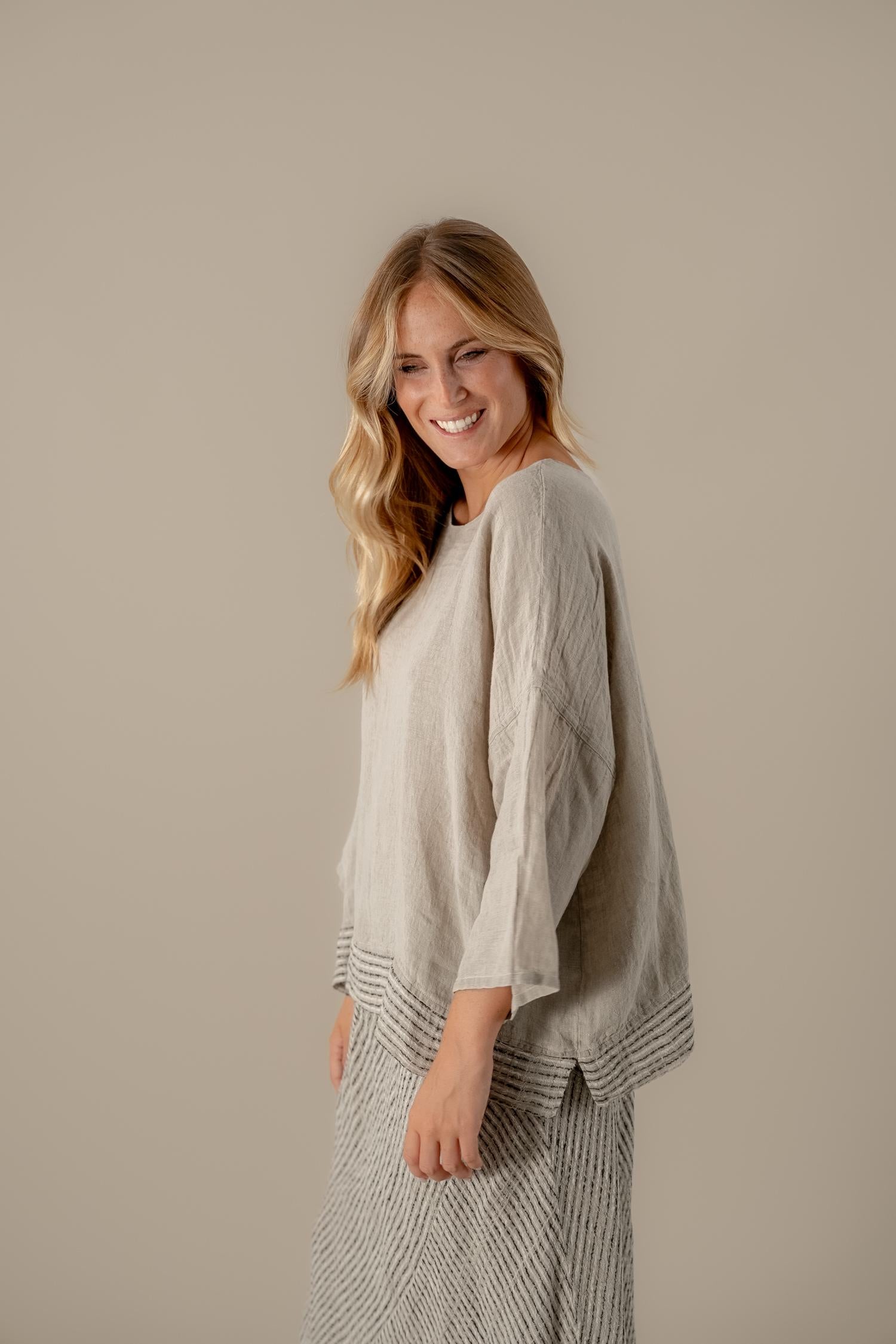Camicia Assunta Lino Naturale CAMICIA ASSUNTA nilo 12 Bottega Di Brunella 
