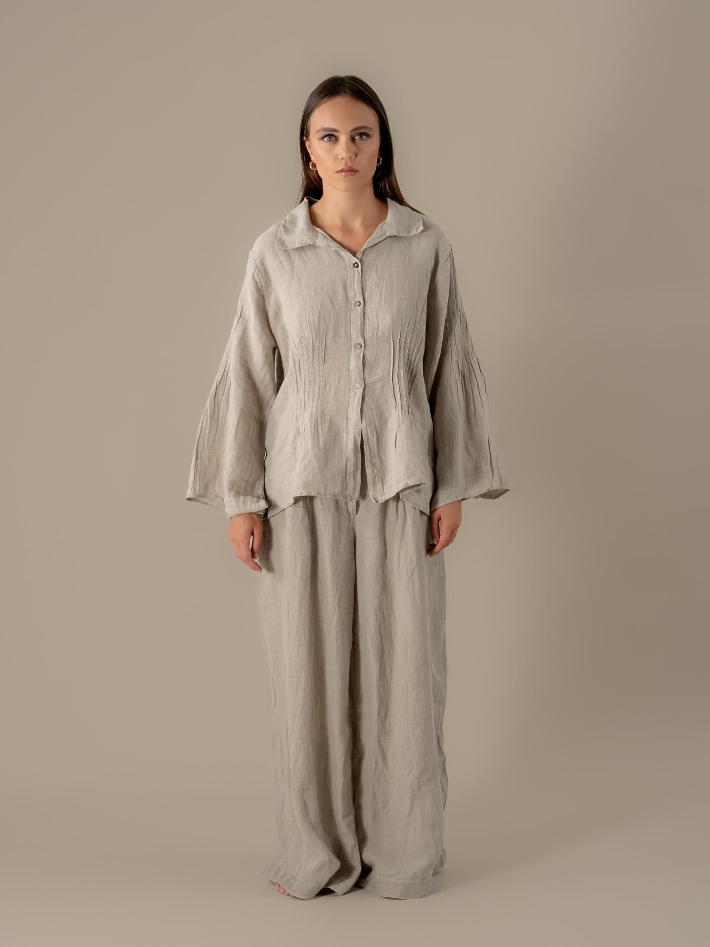 Camicia Nefertiti Battista Naturale CAMICIA NEFERTITI battista 12 Bottega Di Brunella 