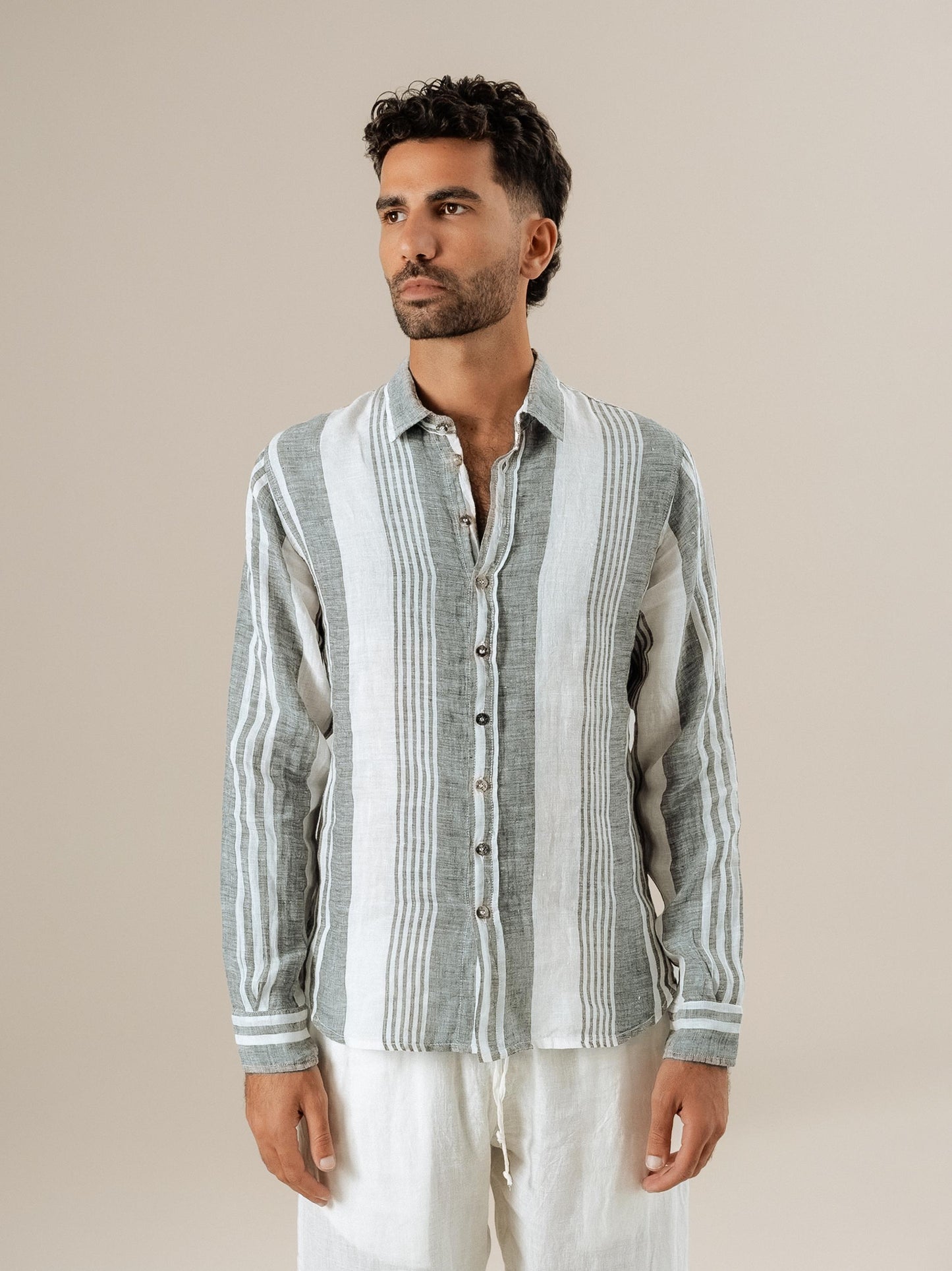 Camicia Franco Tela Moma Latte CAMICIA FRANCO tela moma 33 Bottega Di Brunella 