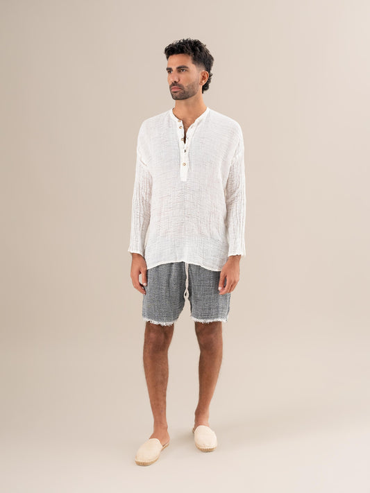 Shorts Amalfi Aida Nera Latte SHORT AMALFI aida nera 33 Bottega Di Brunella 