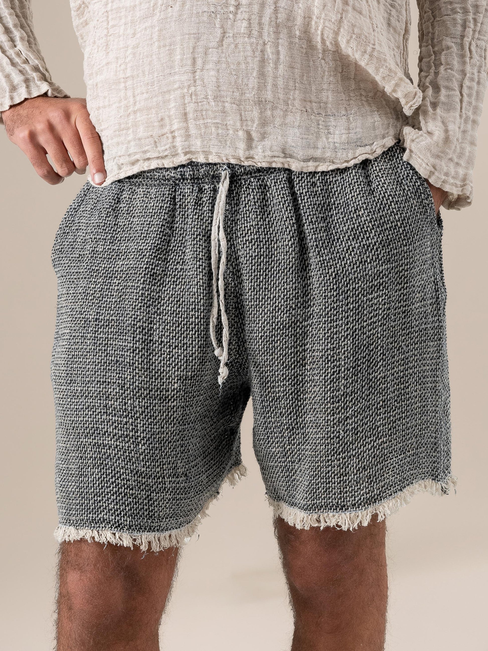 Shorts Amalfi Aida Nera Naturale SHORT AMALFI aida nera 12 Bottega Di Brunella 