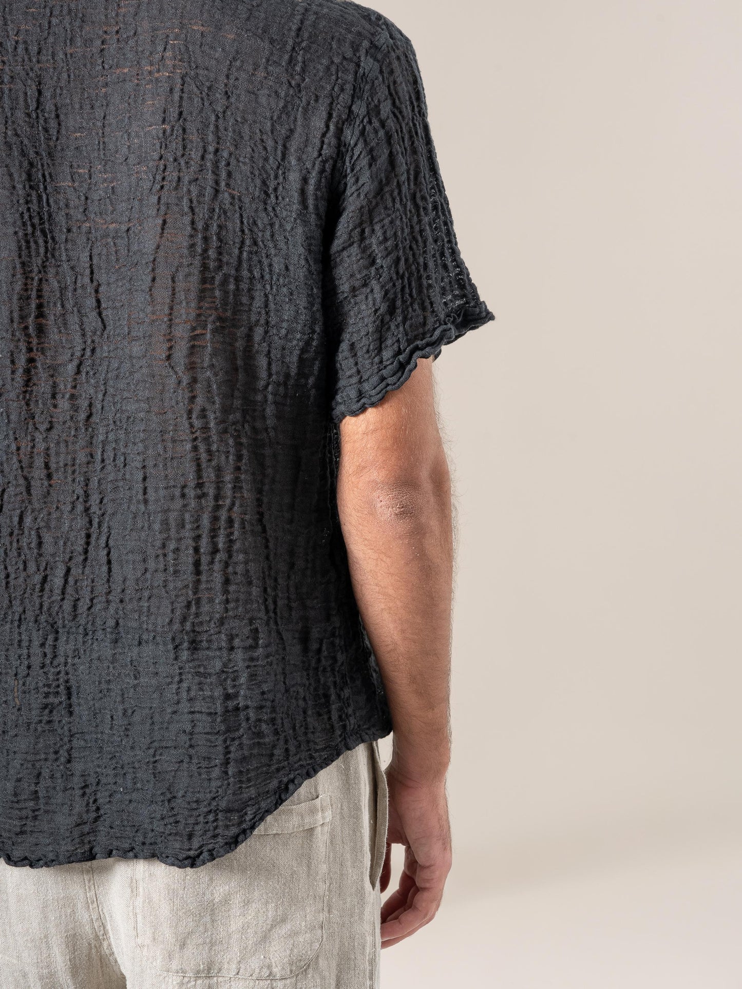 Camicia Samui Garzata Nero CAMICIA SAMUI garzata 0 Bottega Di Brunella 