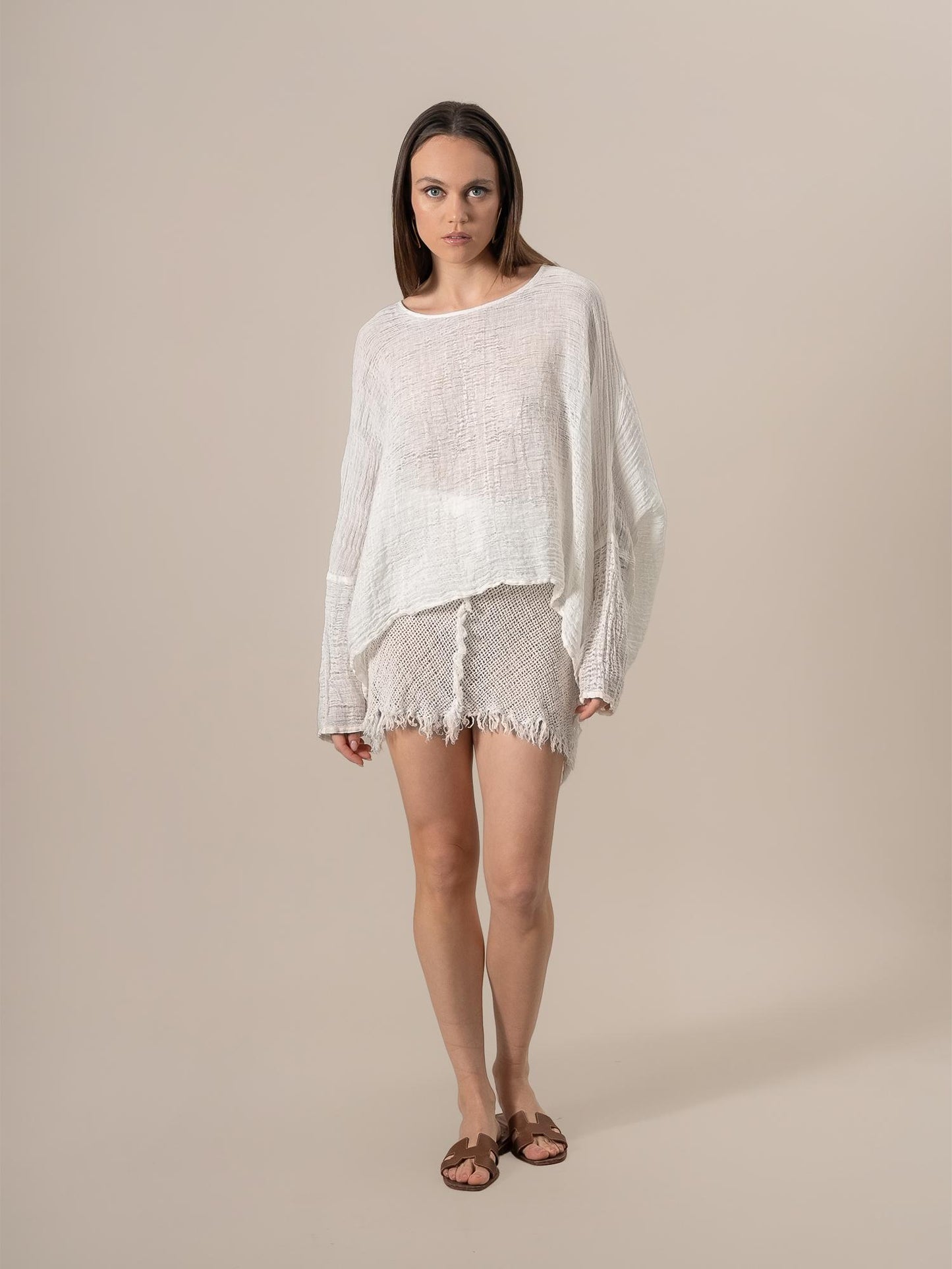 Camicia Gemma Garzata Latte CAMICIA GEMMA garzata 33 Bottega Di Brunella 