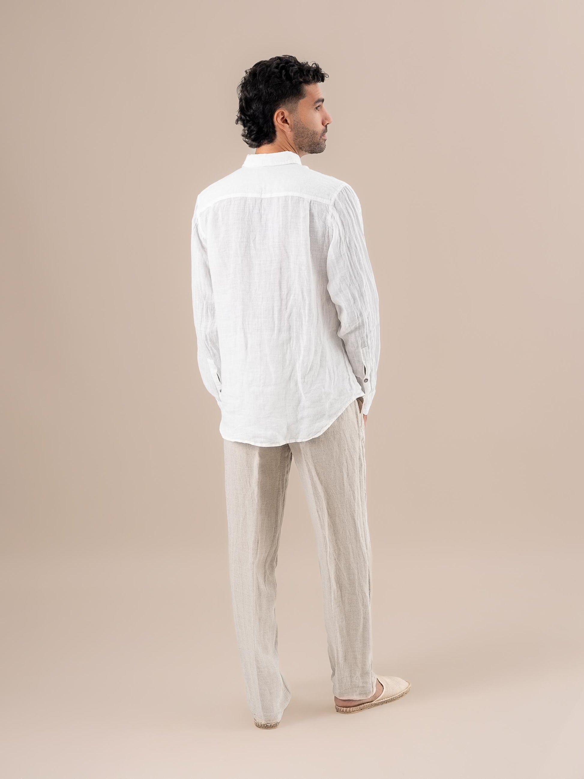 Camicia Peppe M/L Battista Latte CAMICIA PEPPE m/l collo battista 33 Bottega Di Brunella 
