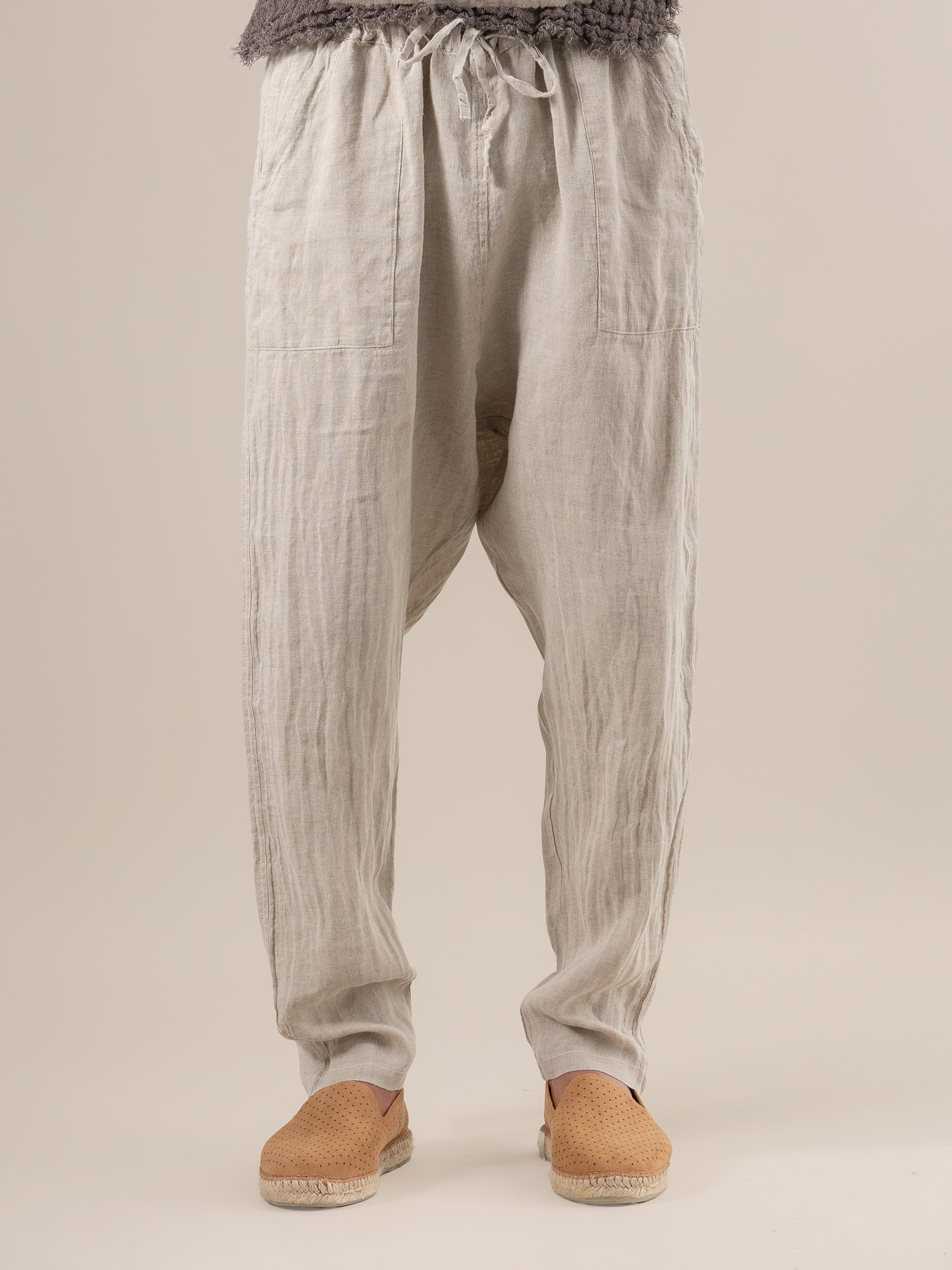 Pantalone Agathos Battista Naturale PANTALONE AGATHOS battista 12 Bottega Di Brunella 