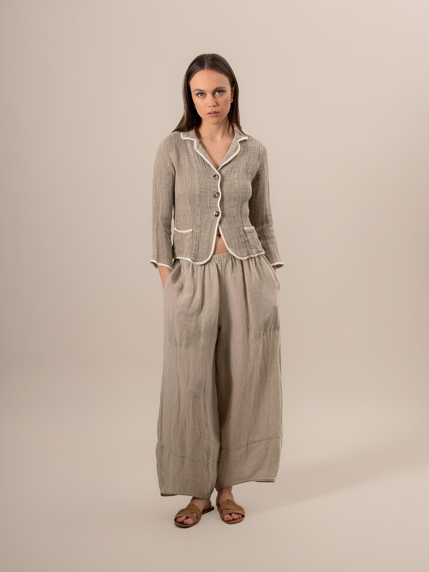 Giacca Elena Aida Naturale GIACCA ELENA aida 12 Bottega Di Brunella 