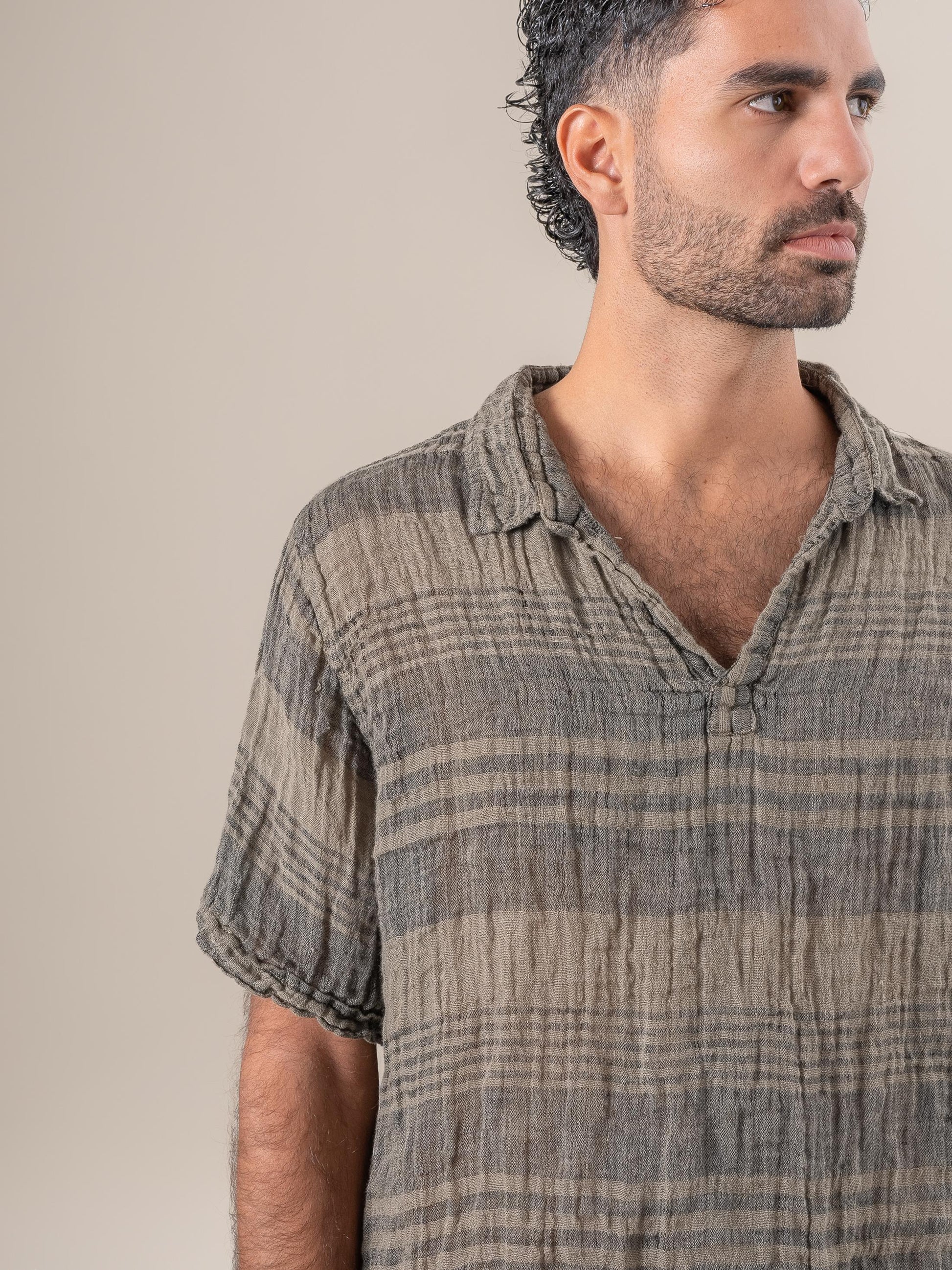 Camicia Monica Garza Moma Fossile CAMICIA MONICA garza moma 284 Bottega Di Brunella 