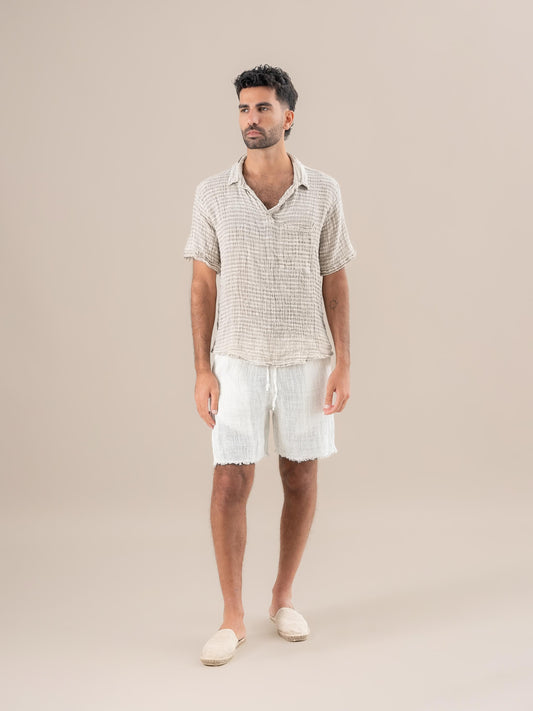 Shorts Amalfi Aida Latte SHORT AMALFI aida 33 Bottega Di Brunella 