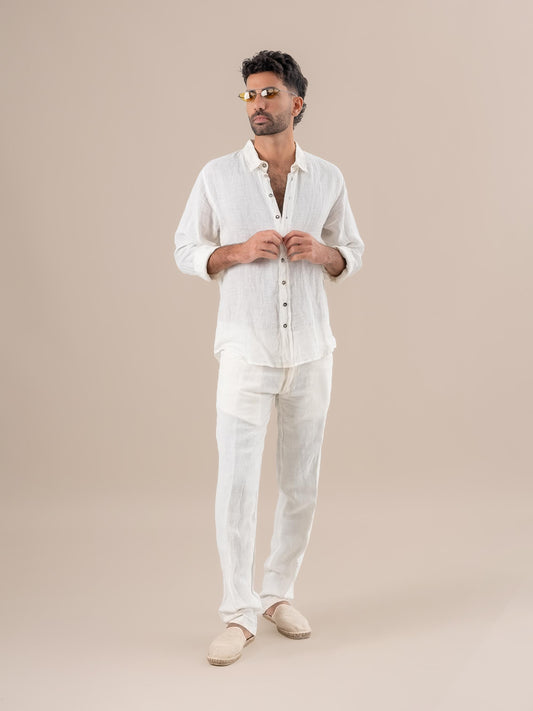 Pantalone Emanuel Lino Medio Latte PANTALONE EMANUEL LINO MEDIO 33 Bottega Di Brunella 