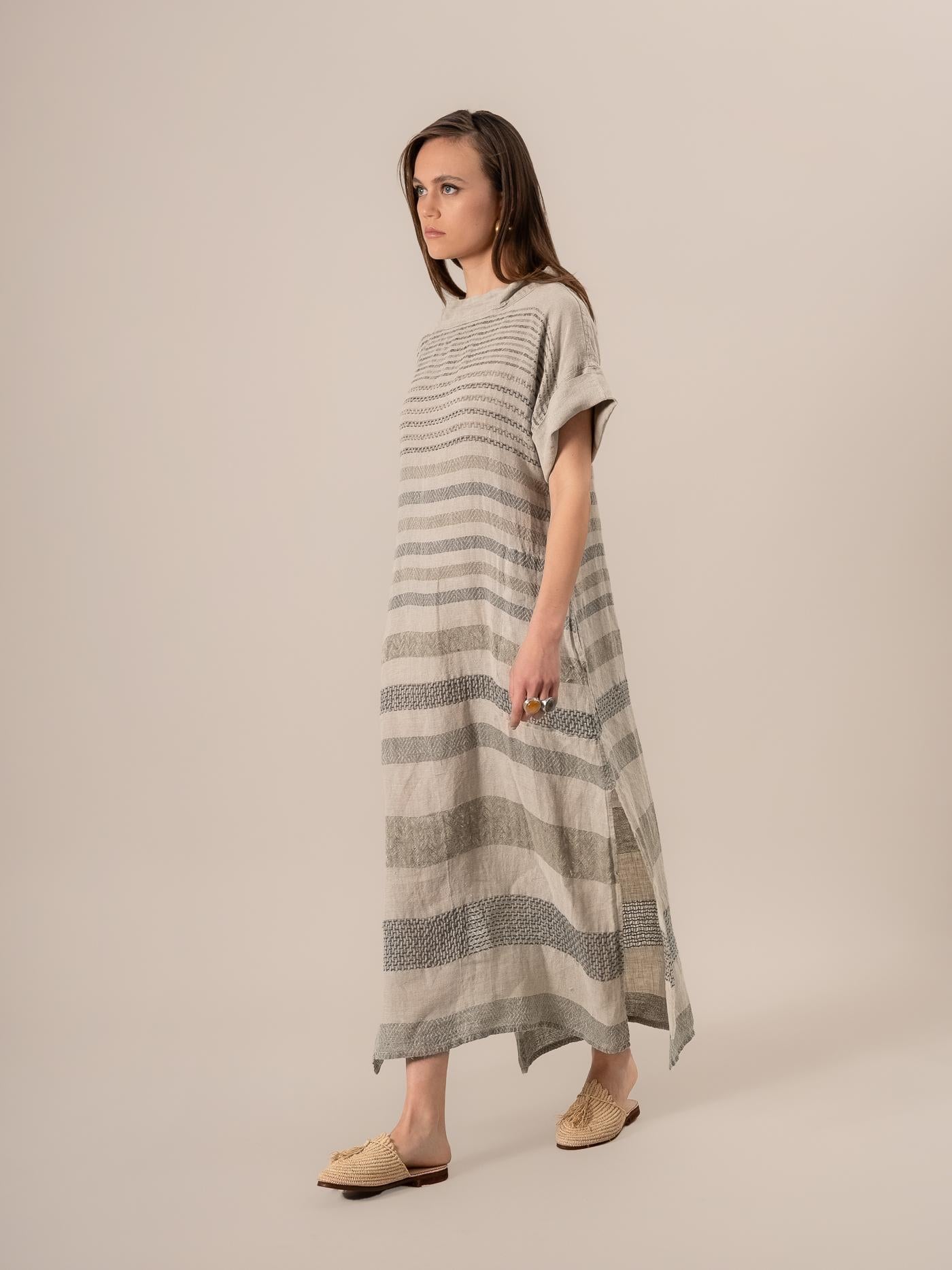 Vestito Titanic Taglio Patch Rosmarino Naturale VESTITO TITANIC T. PATCH ROS 12 Bottega Di Brunella 