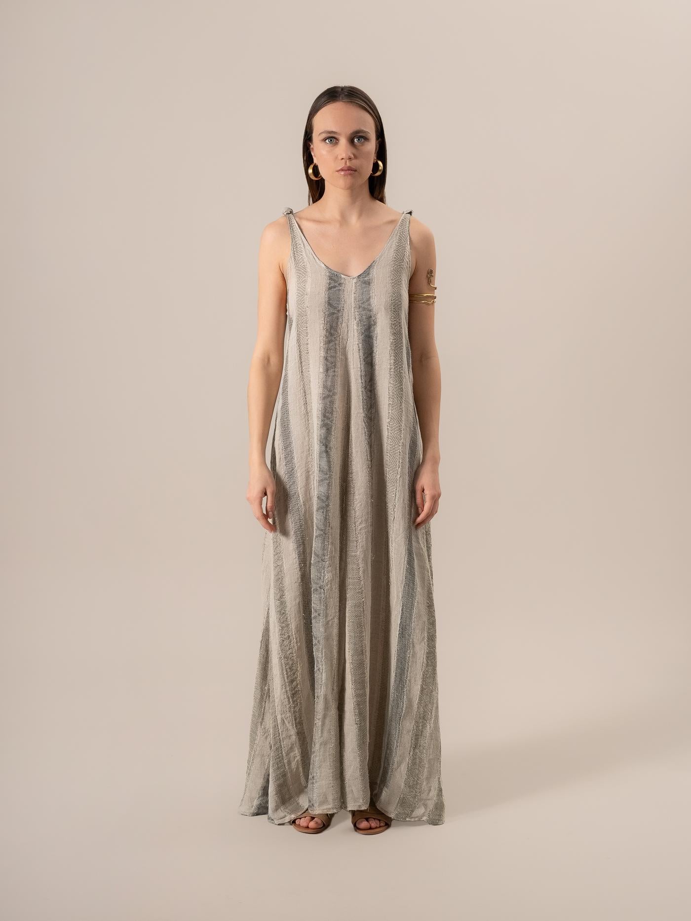 Vestito Halic Riga Mix Rosmarino Naturale VESTITO HALIC R. MIX ROSMARINO 12 Bottega Di Brunella 