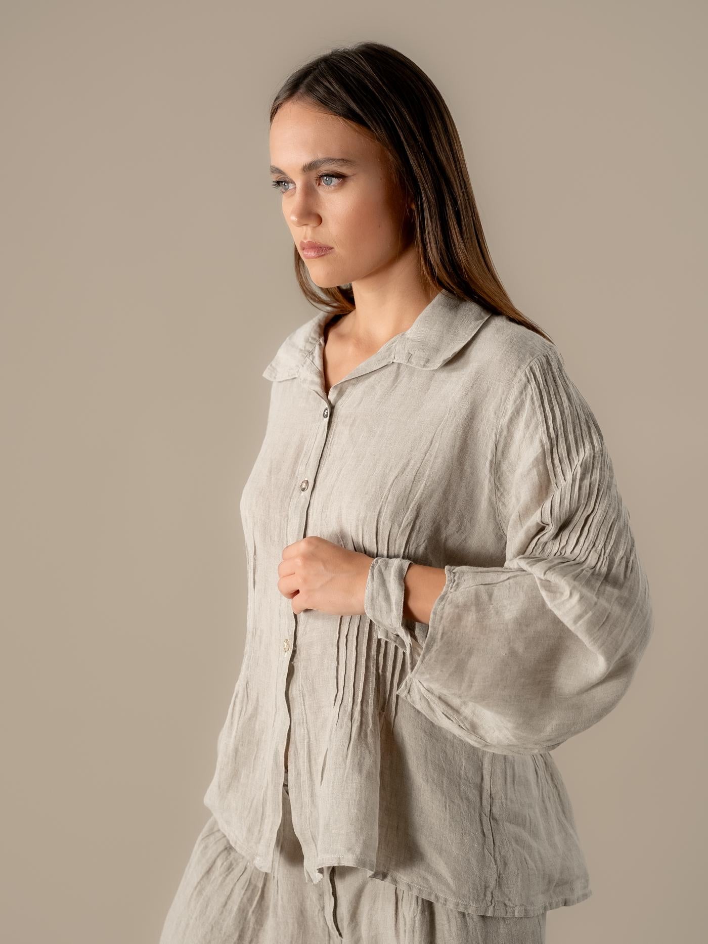 Camicia Nefertiti Battista Naturale CAMICIA NEFERTITI battista 12 Bottega Di Brunella 