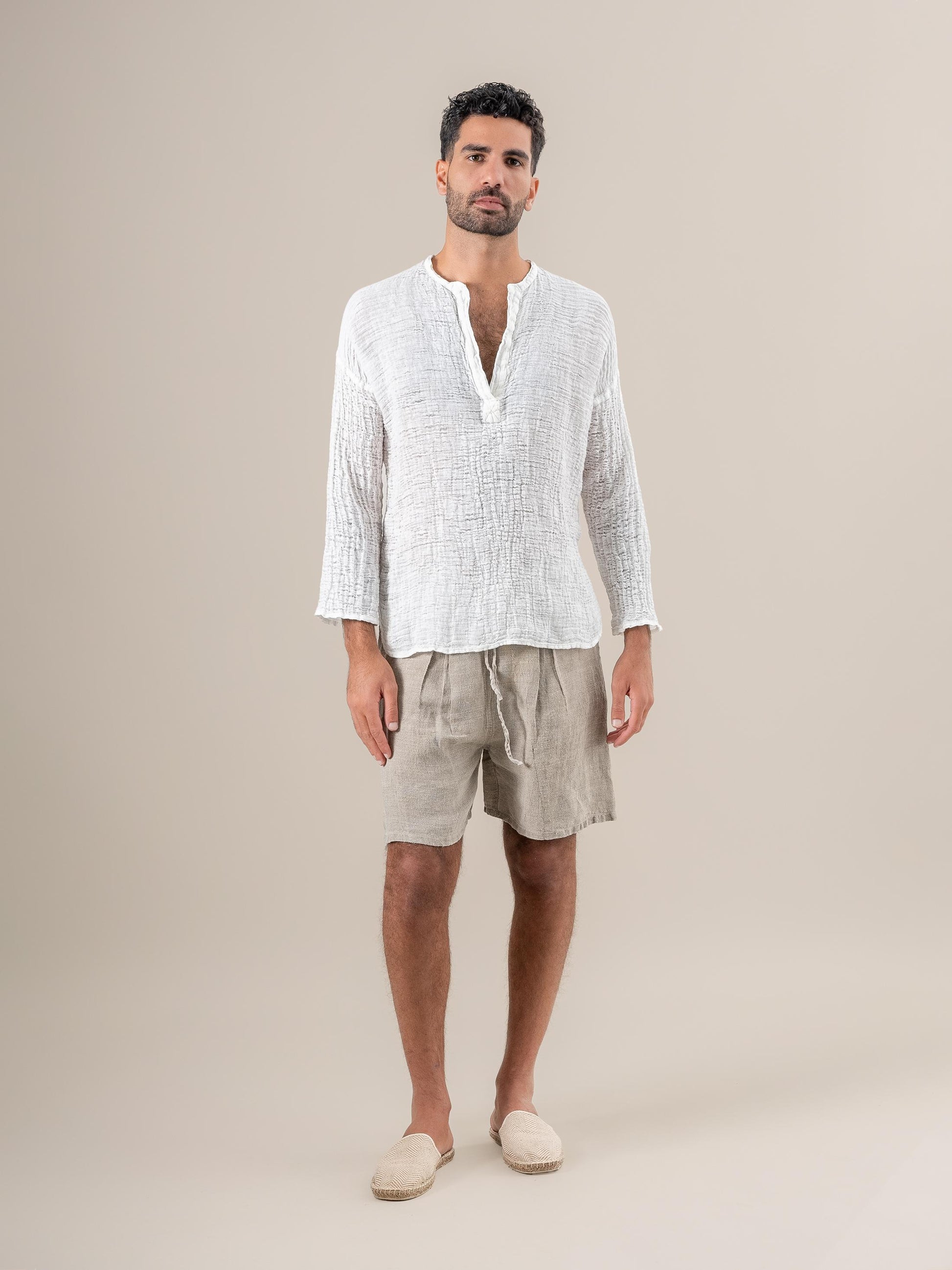 Camicia Normandy Garzata Latte CAMICIA NORMANDY garzata 33 Bottega Di Brunella 