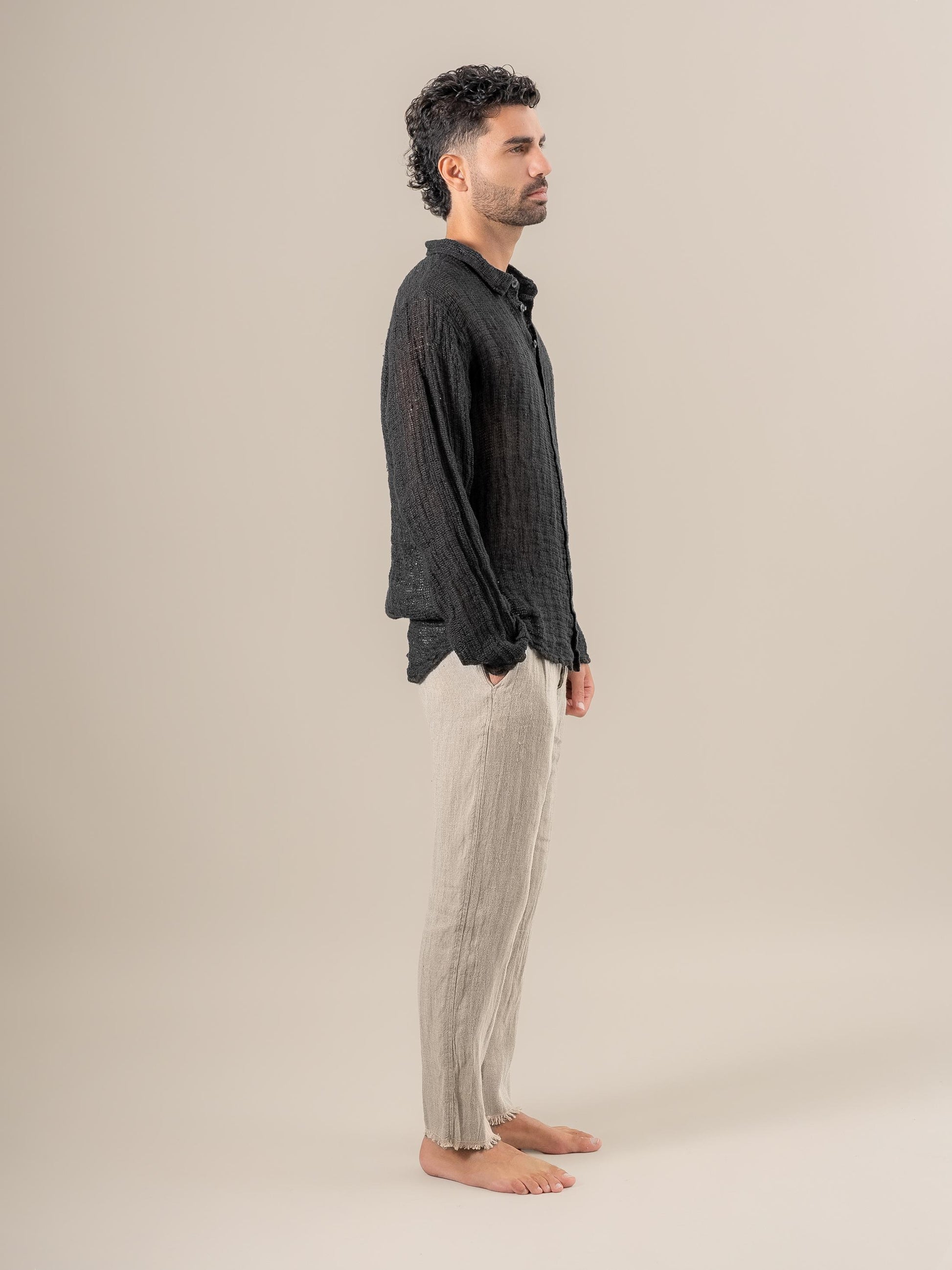 Pantalone Luca Tela Country Naturale PANTALONE LUCA tela country 12 Bottega Di Brunella 