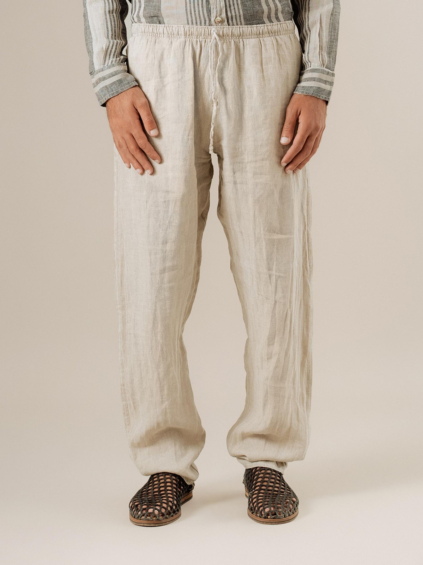 Pantalone Amalfi Battista Naturale PANTALONE AMALFI battista 12 Bottega Di Brunella 