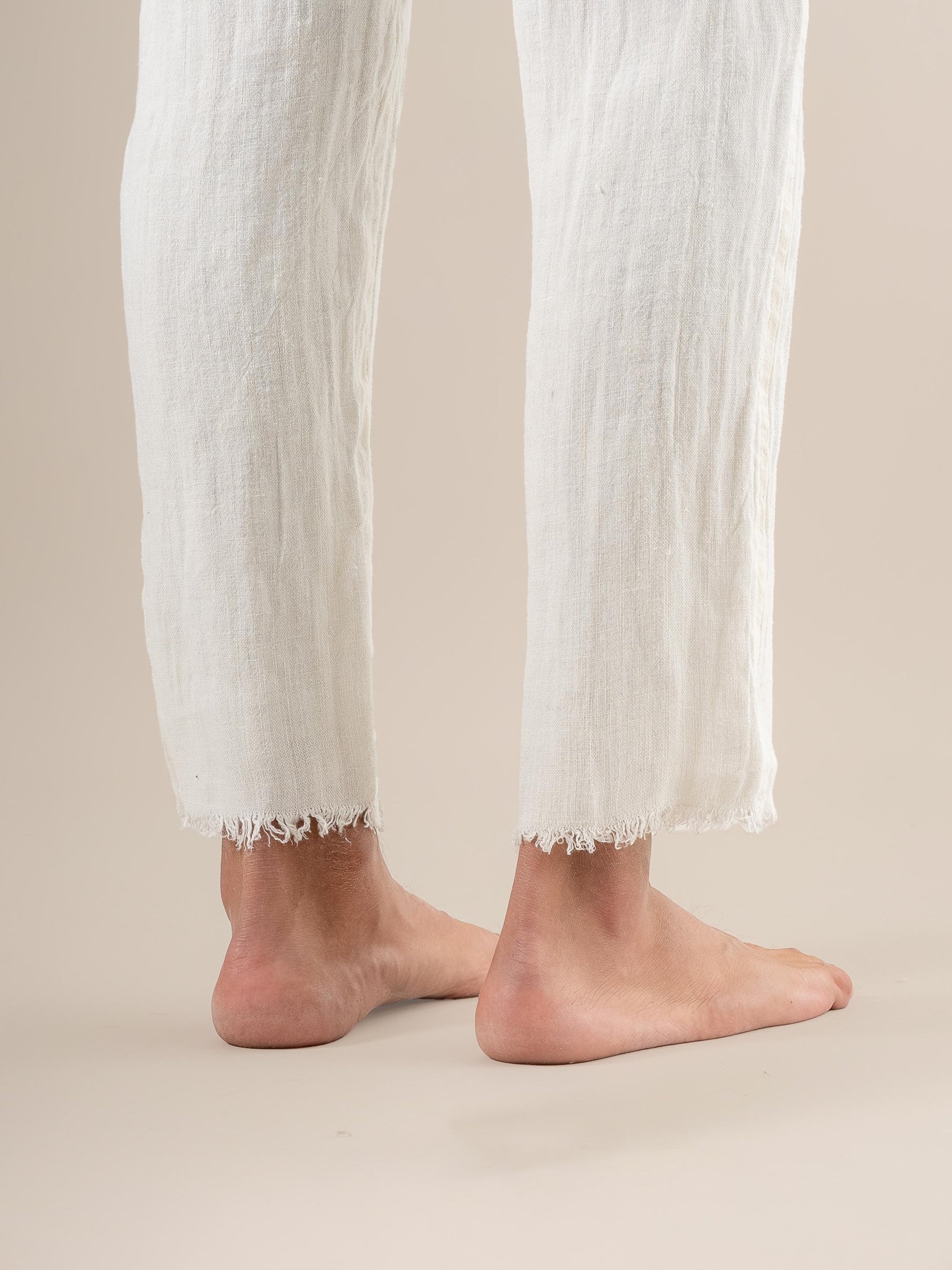 Pantalone Luca Tela Country Latte PANTALONE LUCA tela country 33 Bottega Di Brunella 