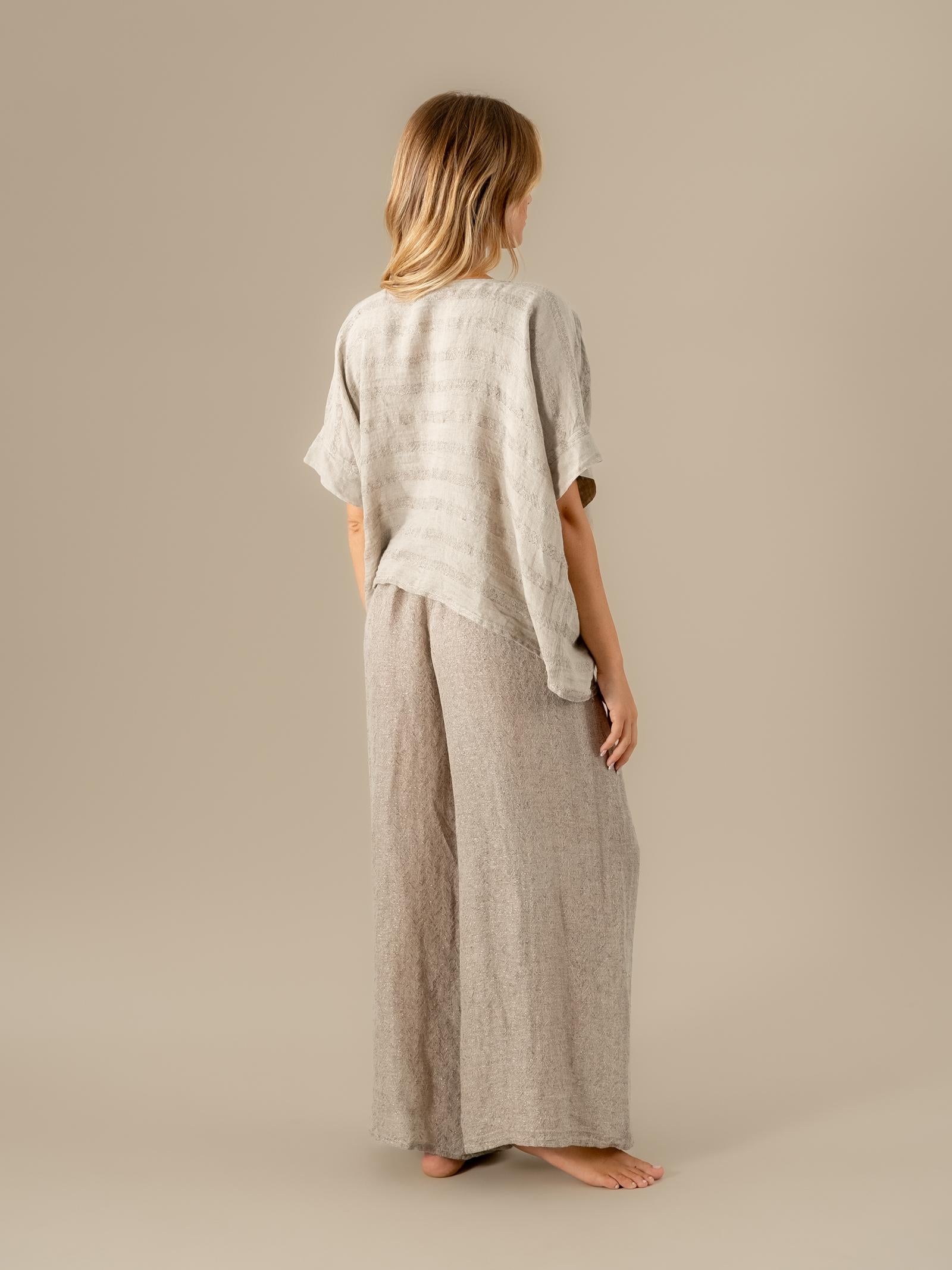 Camicia Minosse Riga Luxor Naturale CAMICIA MINOSSE riga luxor 12 Bottega Di Brunella 