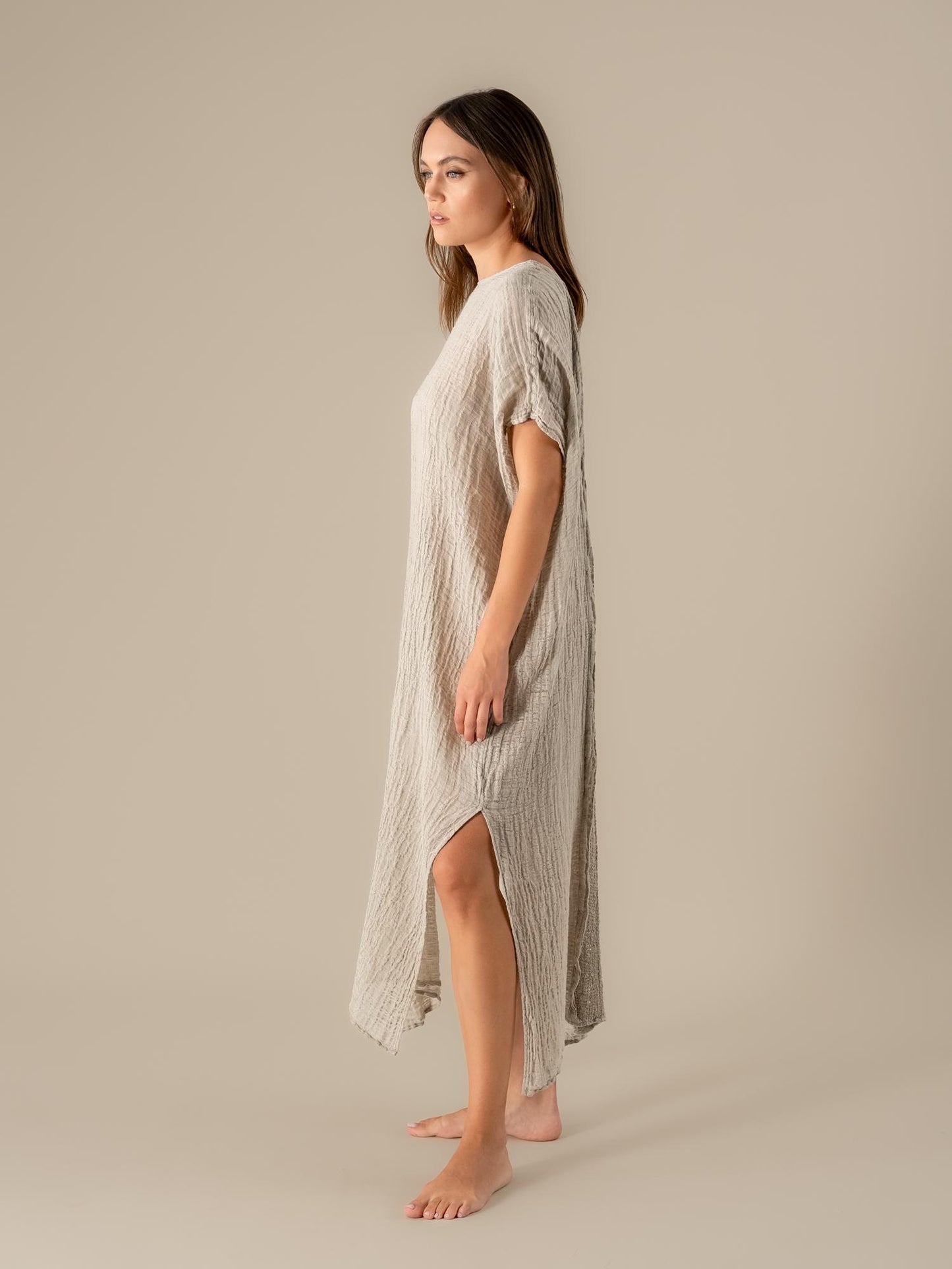 Vestito Sfinge Garzata Naturale VESTITO SFINGE garzata 12 Bottega Di Brunella 