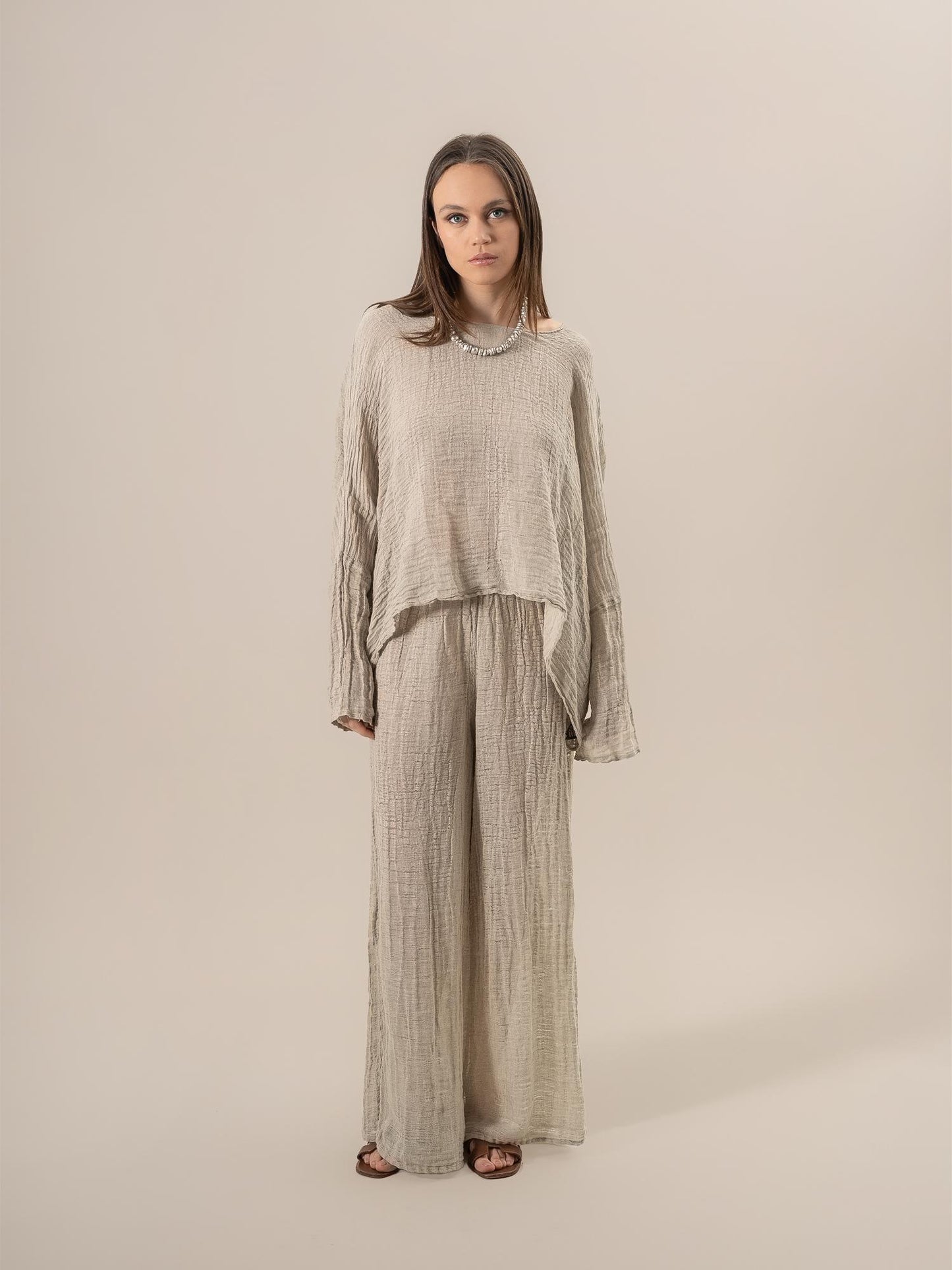Camicia Gemma Garzata Naturale CAMICIA GEMMA garzata 12 Bottega Di Brunella 