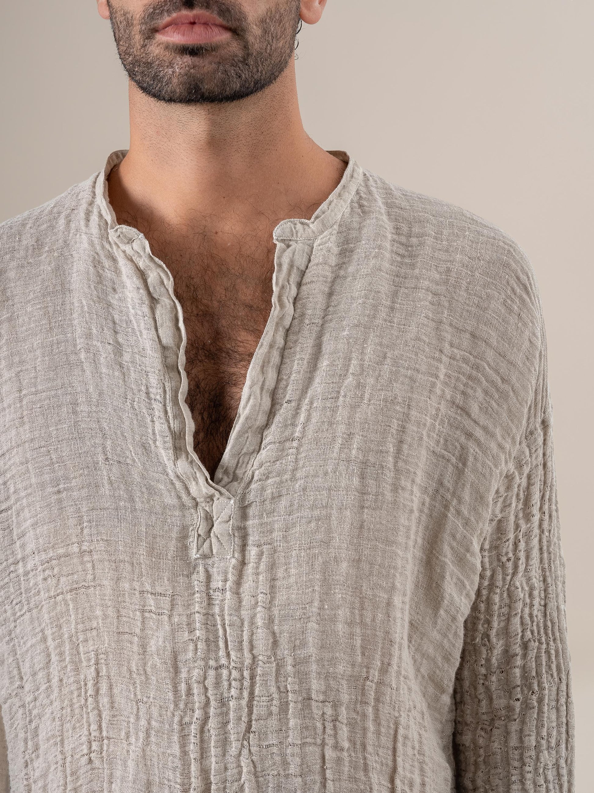 Camicia Normandy Garzata Naturale CAMICIA NORMANDY garzata 12 Bottega Di Brunella 