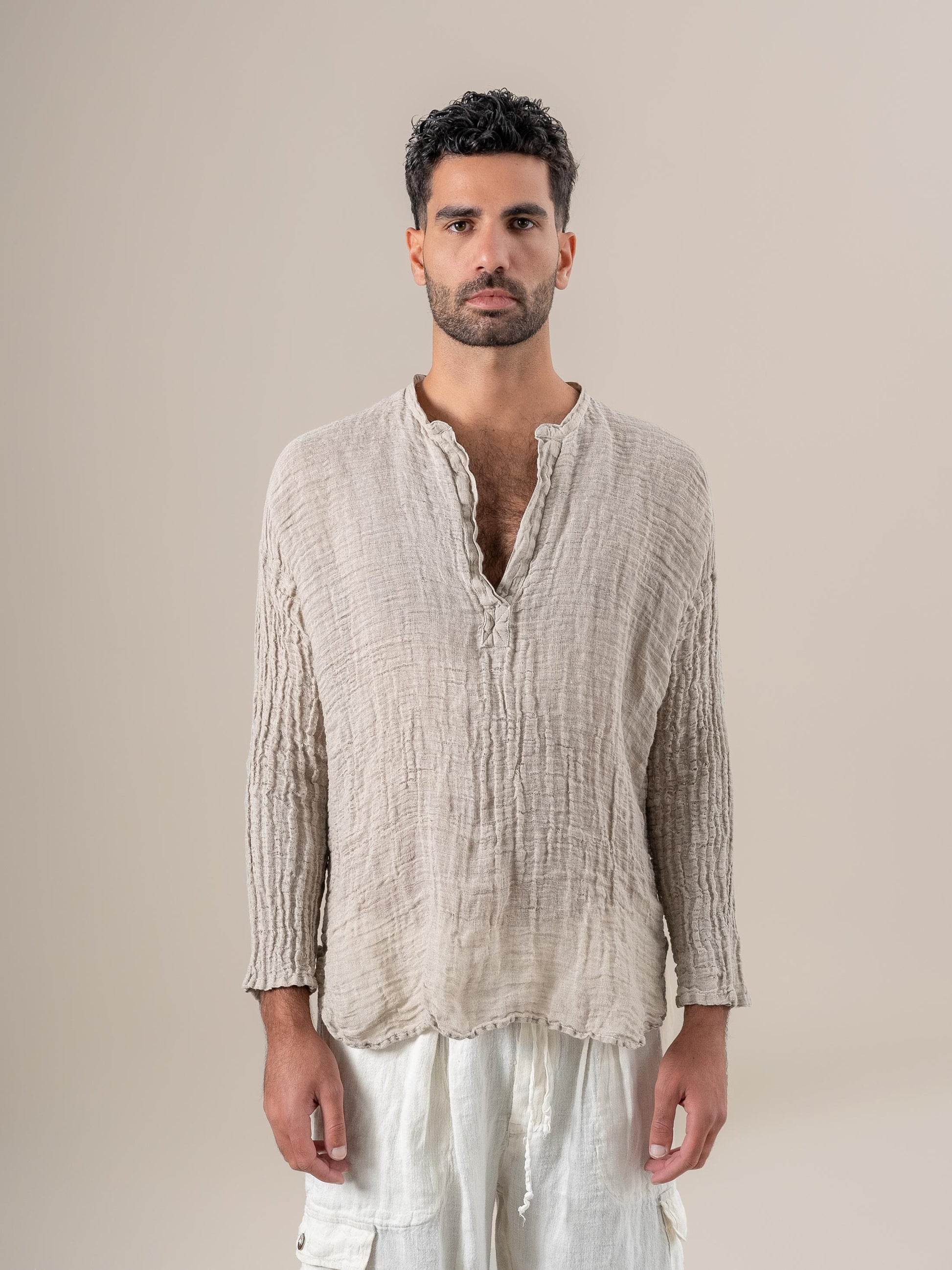 Camicia Normandy Garzata Naturale CAMICIA NORMANDY garzata 12 Bottega Di Brunella 