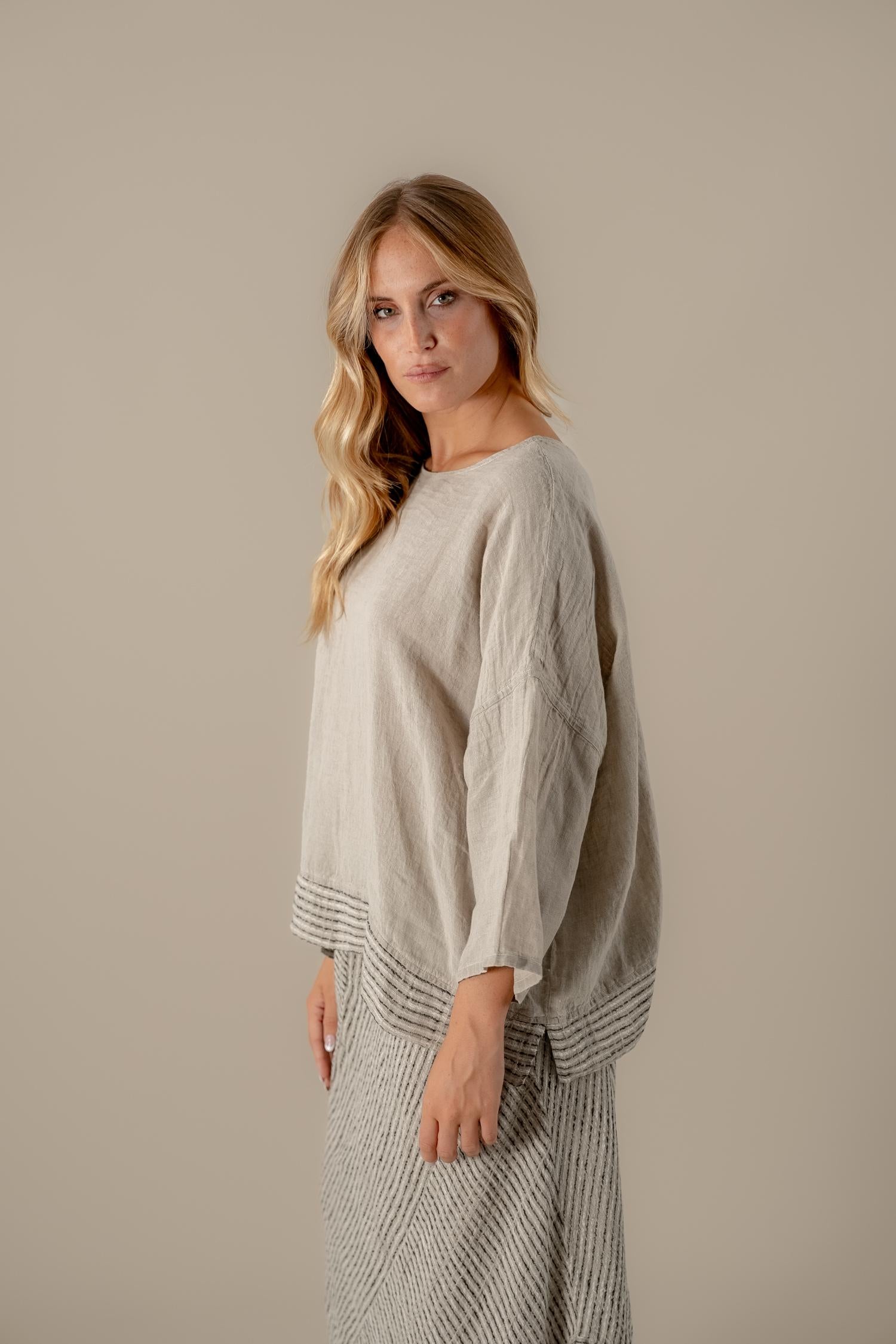 Camicia Assunta Lino Naturale CAMICIA ASSUNTA nilo 12 Bottega Di Brunella 