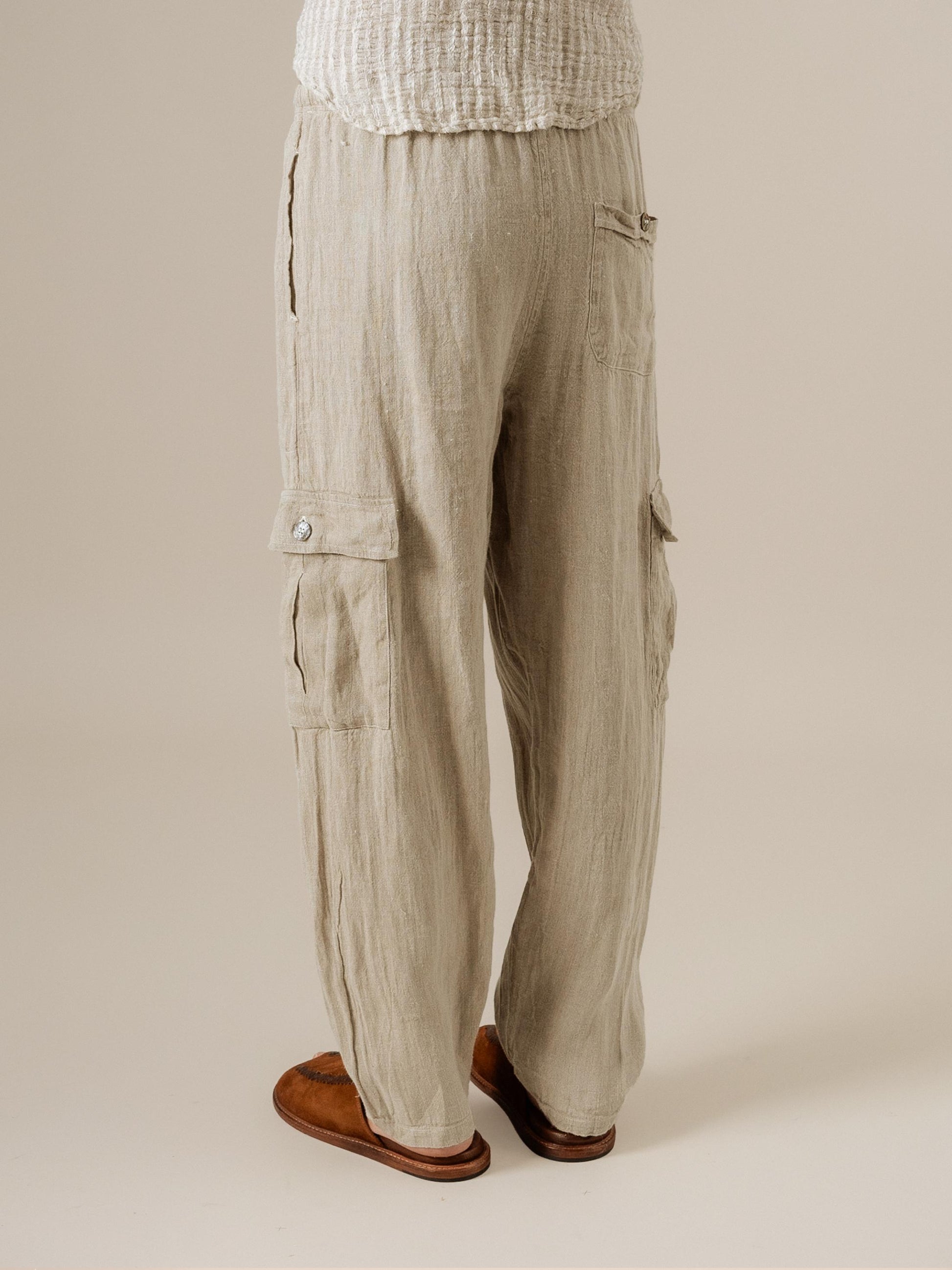 Pantalone Lavoro Tela Country Naturale PANTALONE LAVORO tela country 12 Bottega Di Brunella 