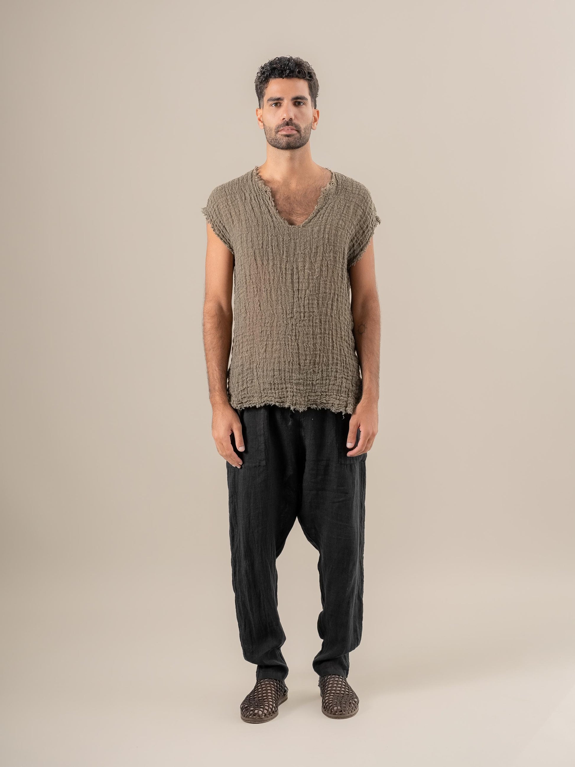 Pantalone Agathos Battista Nero PANTALONE AGATHOS battista 0 Bottega Di Brunella 