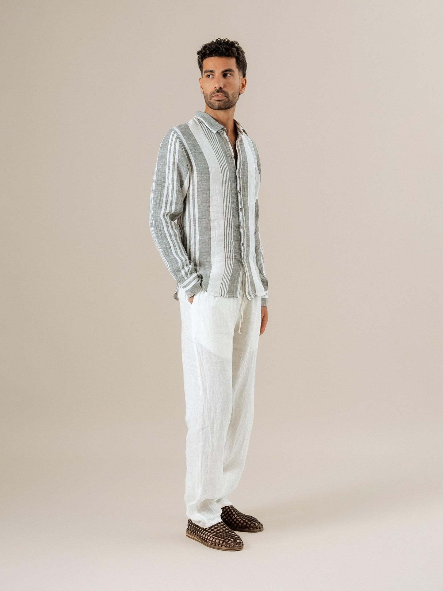 Pantaloni Amalfi Battista Latte PANTALONE AMALFI battista 33 Bottega Di Brunella 